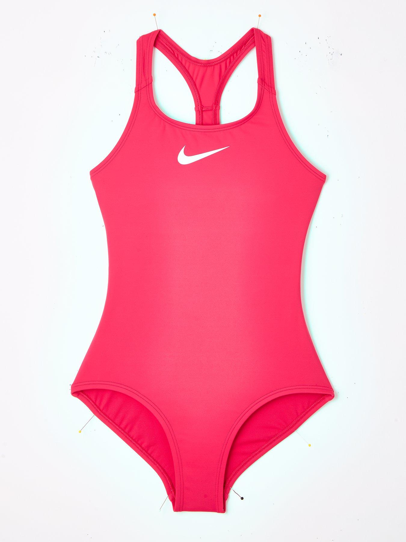Image 1 of 5 of Nike Girls Racerback One Piece Swimsuit - Pink