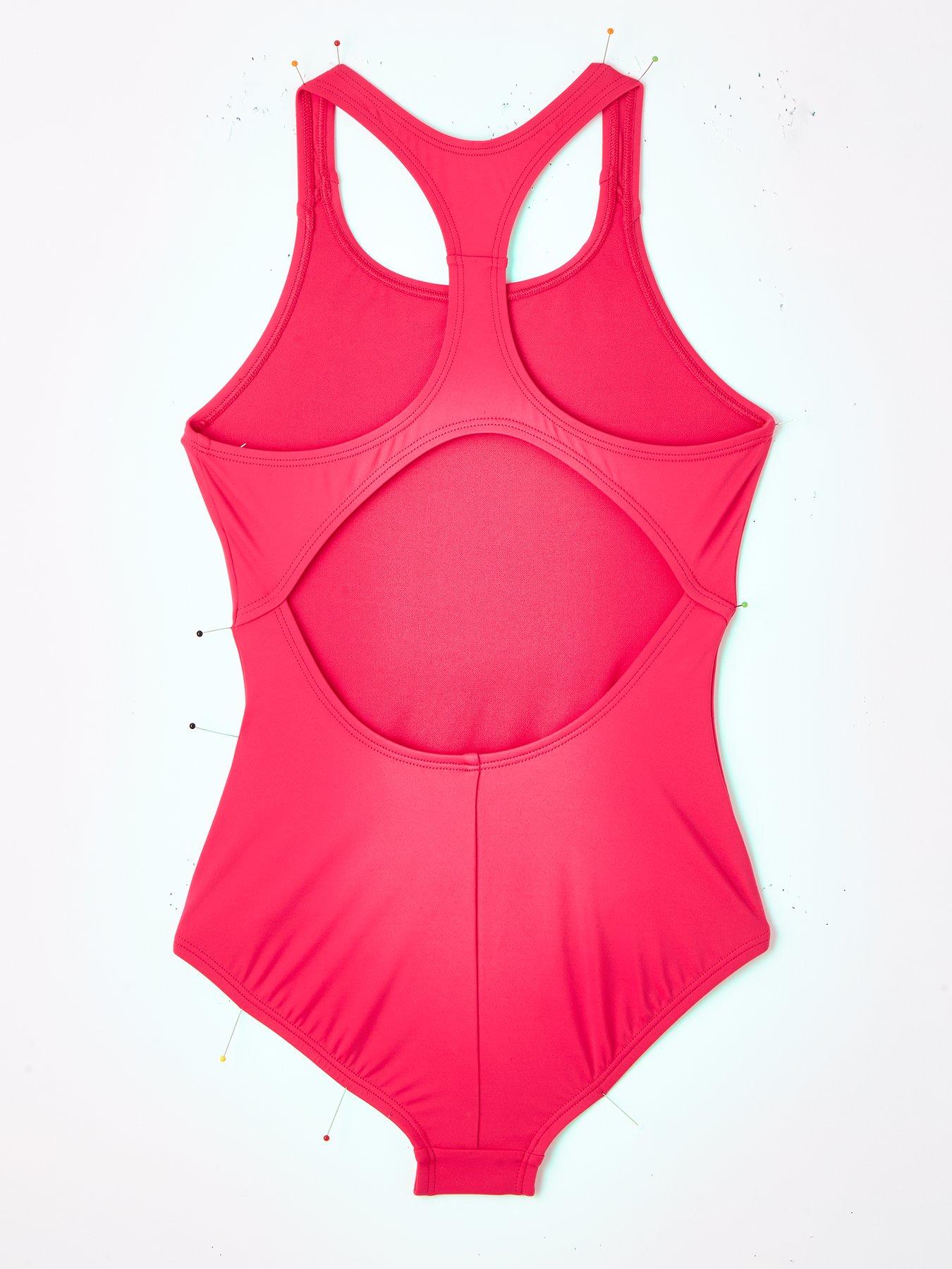 Image 2 of 5 of Nike Girls Racerback One Piece Swimsuit - Pink