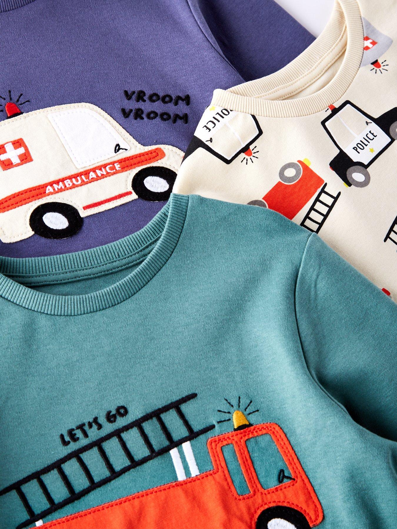 Image 5 of 5 of The Very Collection Boys 3 Pack Transport Pyjama Set - Multi
