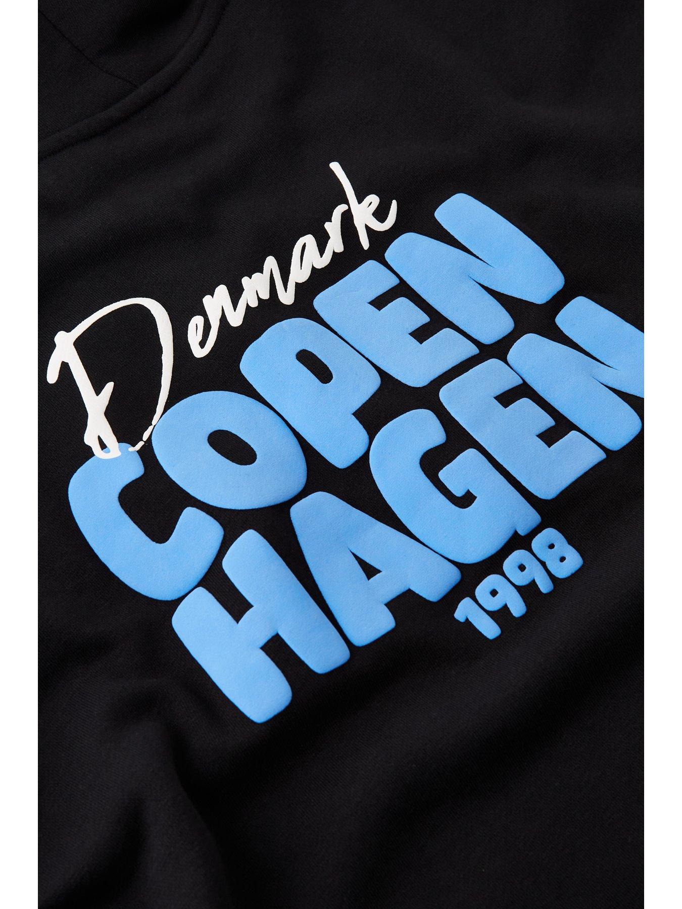  image of the-very-collection-boys-graphic-drop-shoulder-hoodie-black