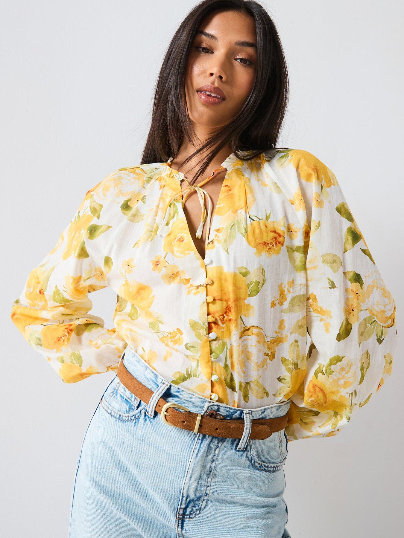undefined Floral Blouse - Yellow