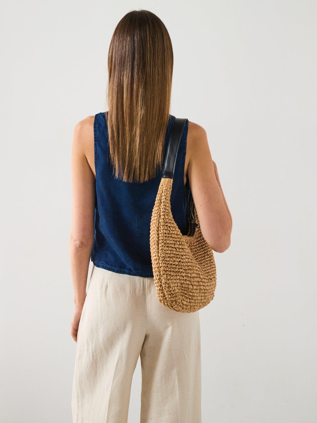 stillFront image of mango-denim-effect-lyocell-waistcoat-blue