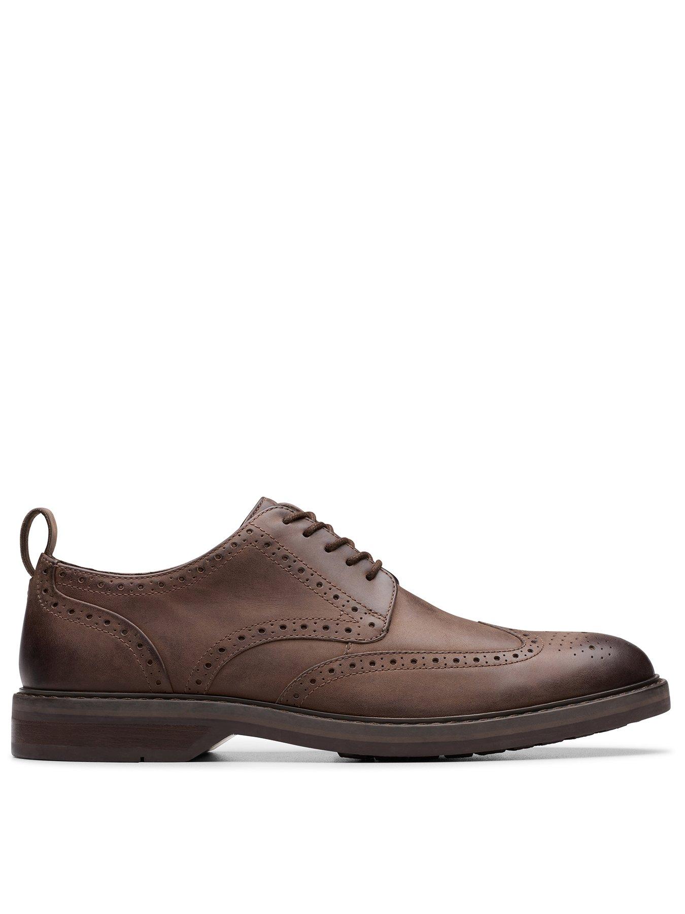  image of clarks-aldiwin-limit-formal-lace-up-shoes--dark-brown