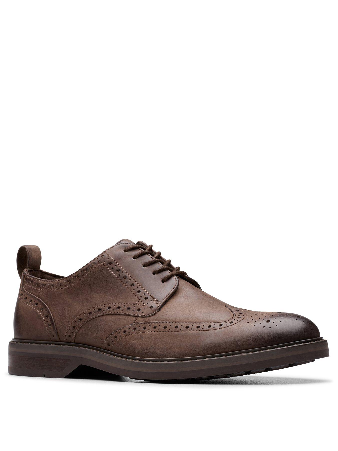  image of clarks-aldiwin-limit-formal-lace-up-shoes--dark-brown