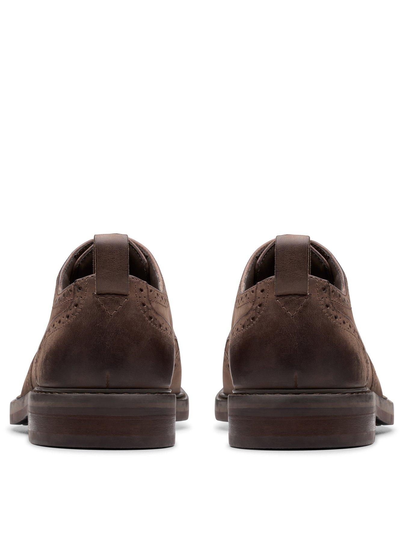  image of clarks-aldiwin-limit-formal-lace-up-shoes--dark-brown