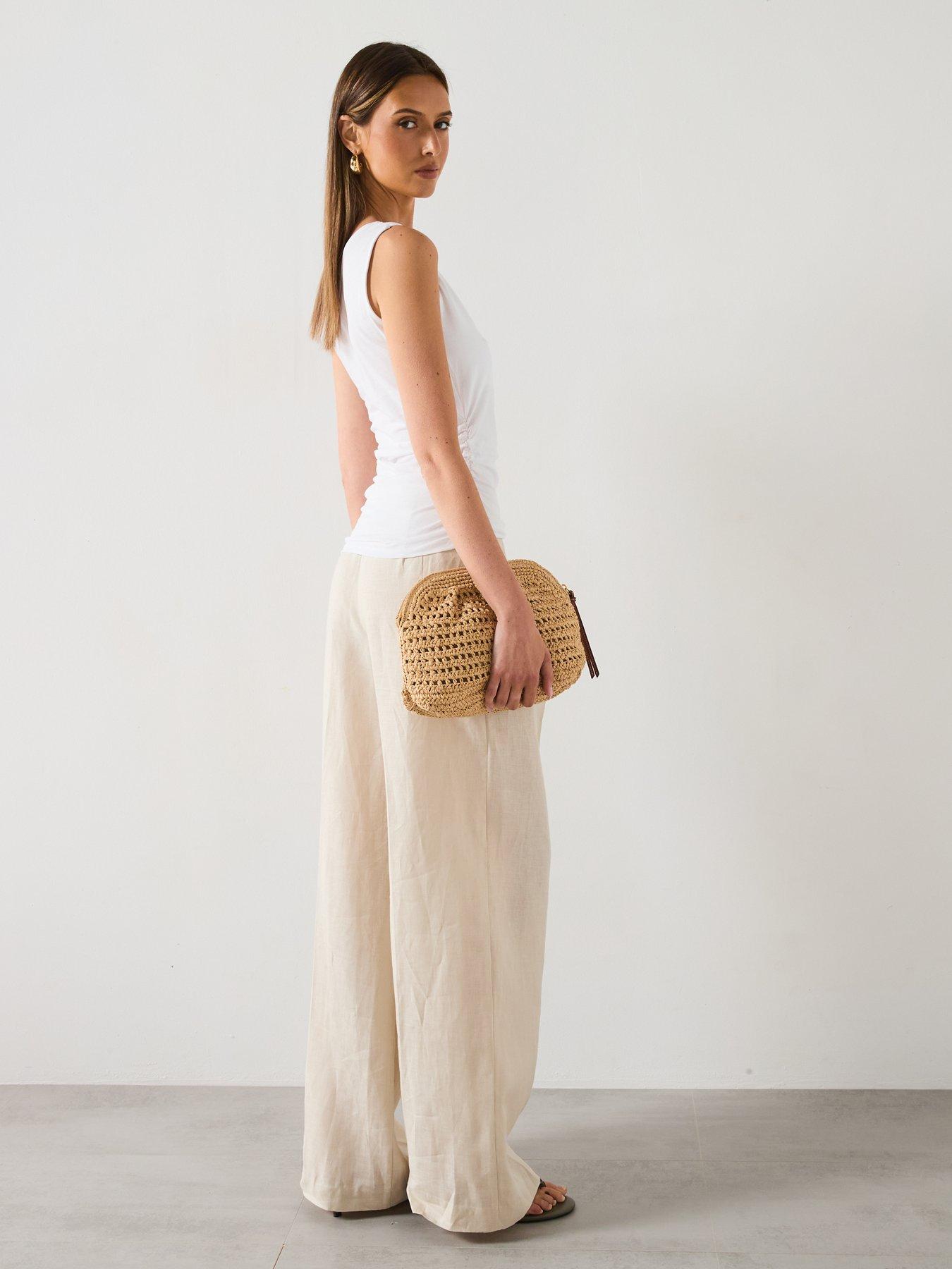  image of mango-asymmetric-top-with-knot-detail-white