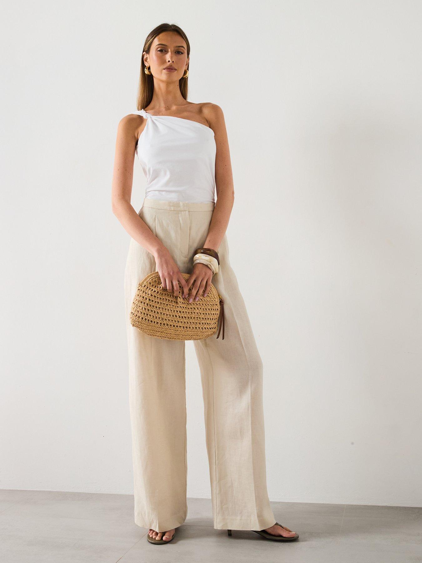  image of mango-asymmetric-top-with-knot-detail-white