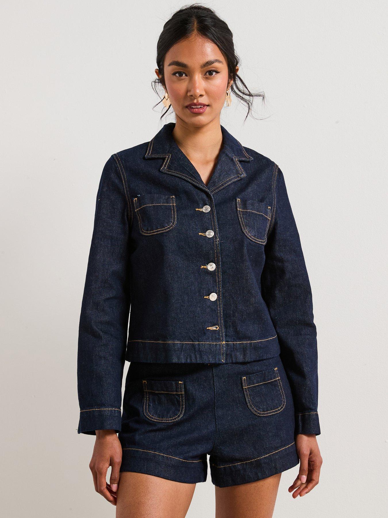 Mango Fitted Denim Jacket With Pockets