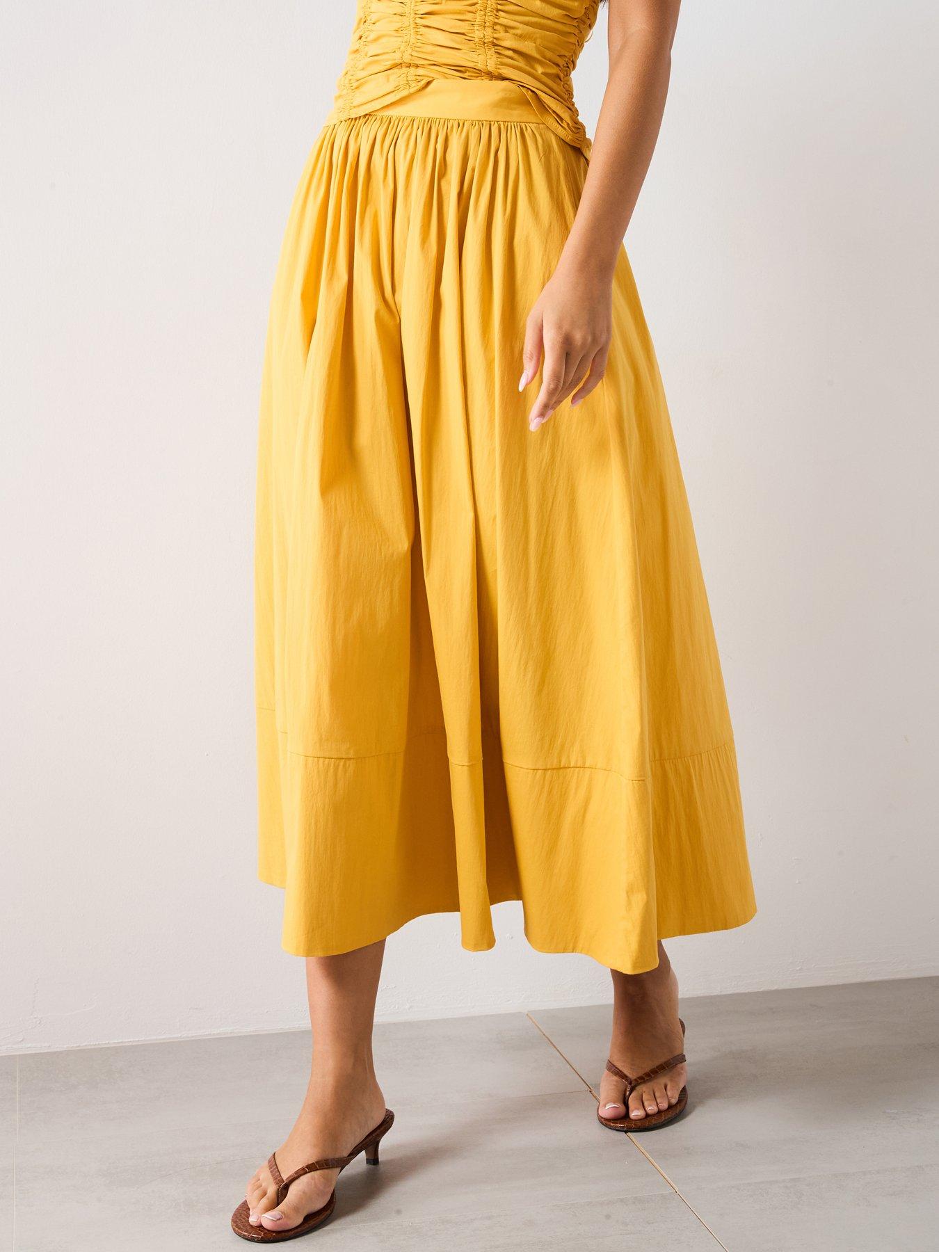 Mango Long Gathered Skirt