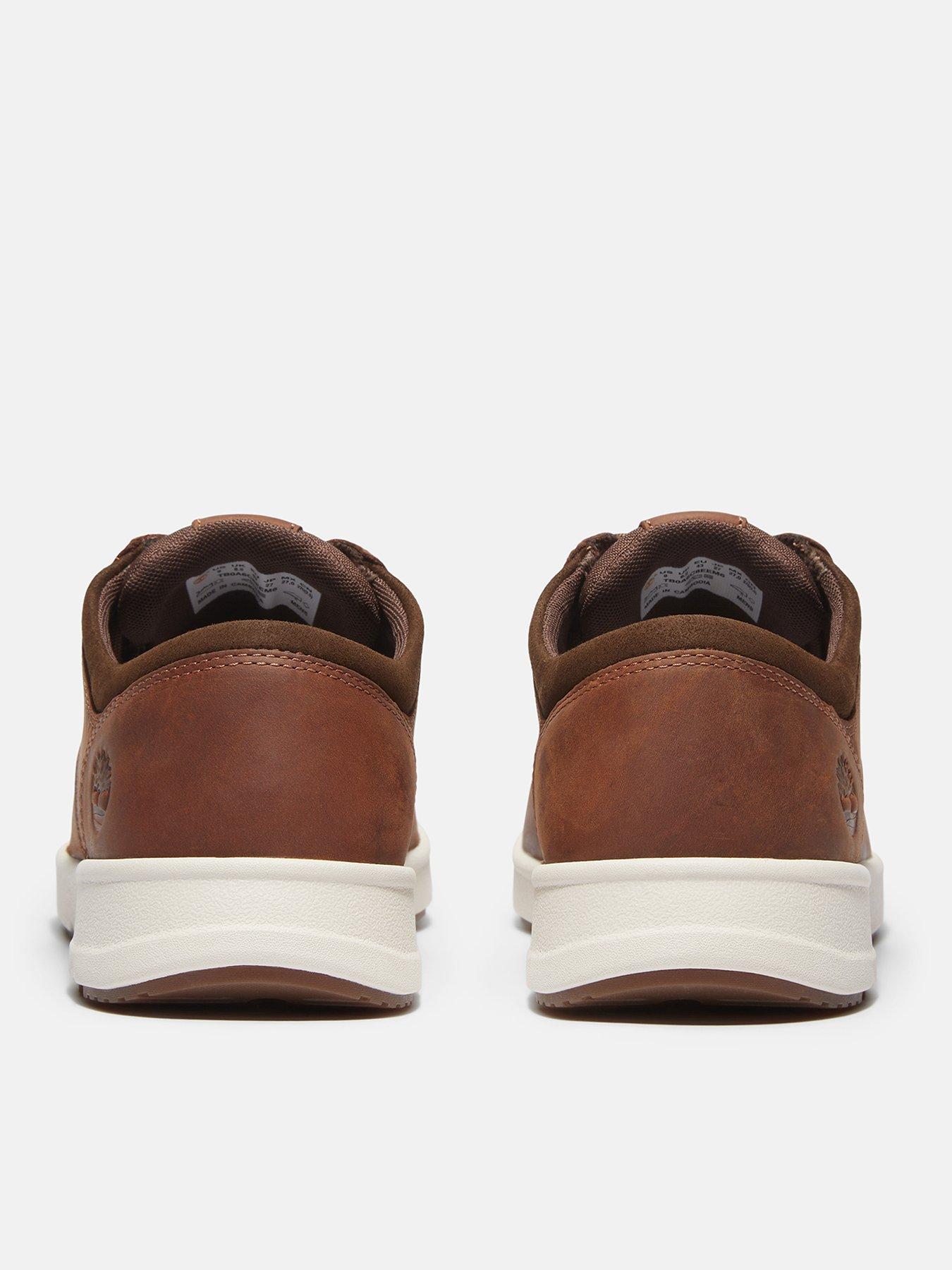  image of timberland-parker-street-leather-lace-sneaker-dark-brown