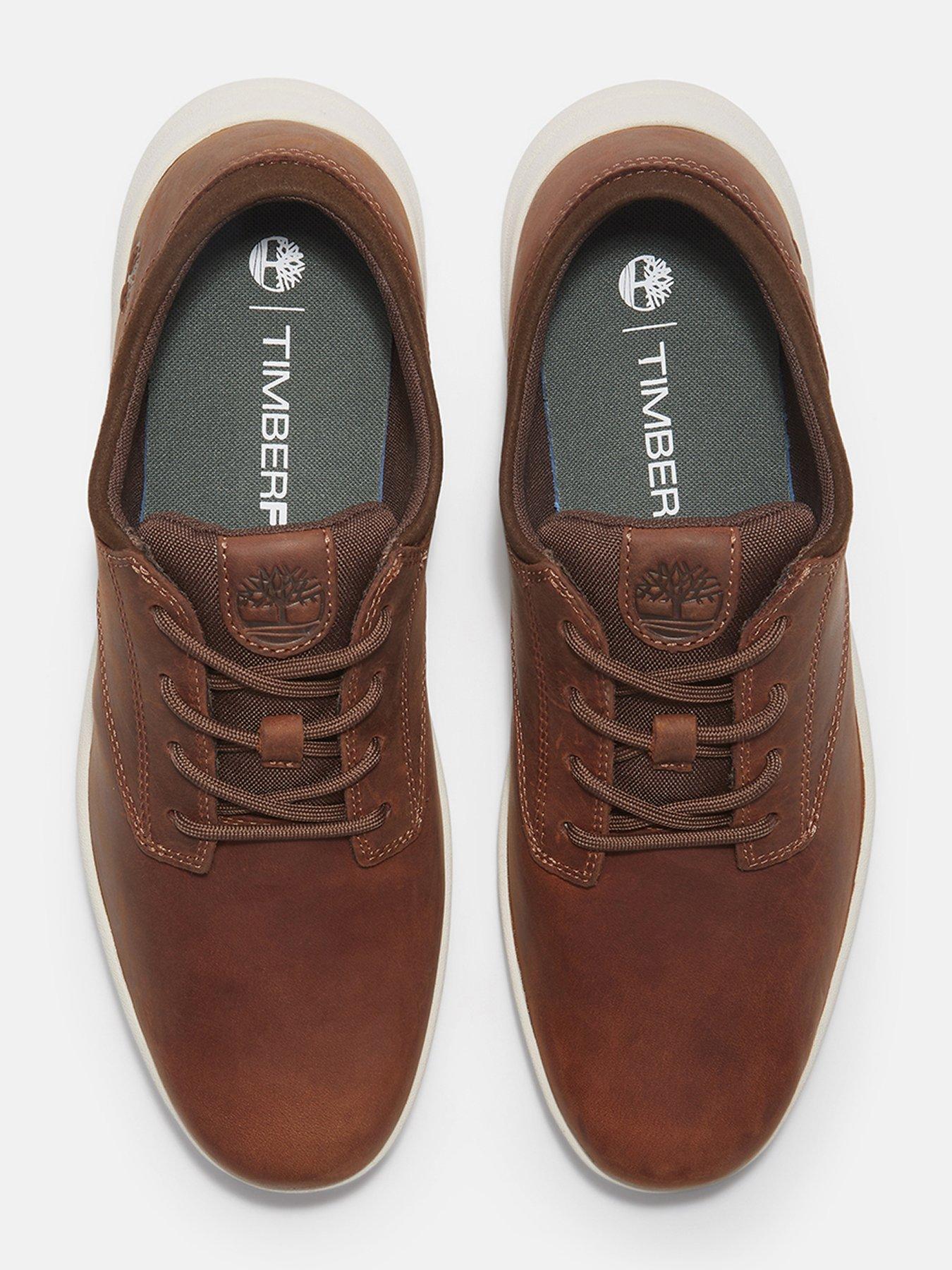  image of timberland-parker-street-leather-lace-sneaker-dark-brown