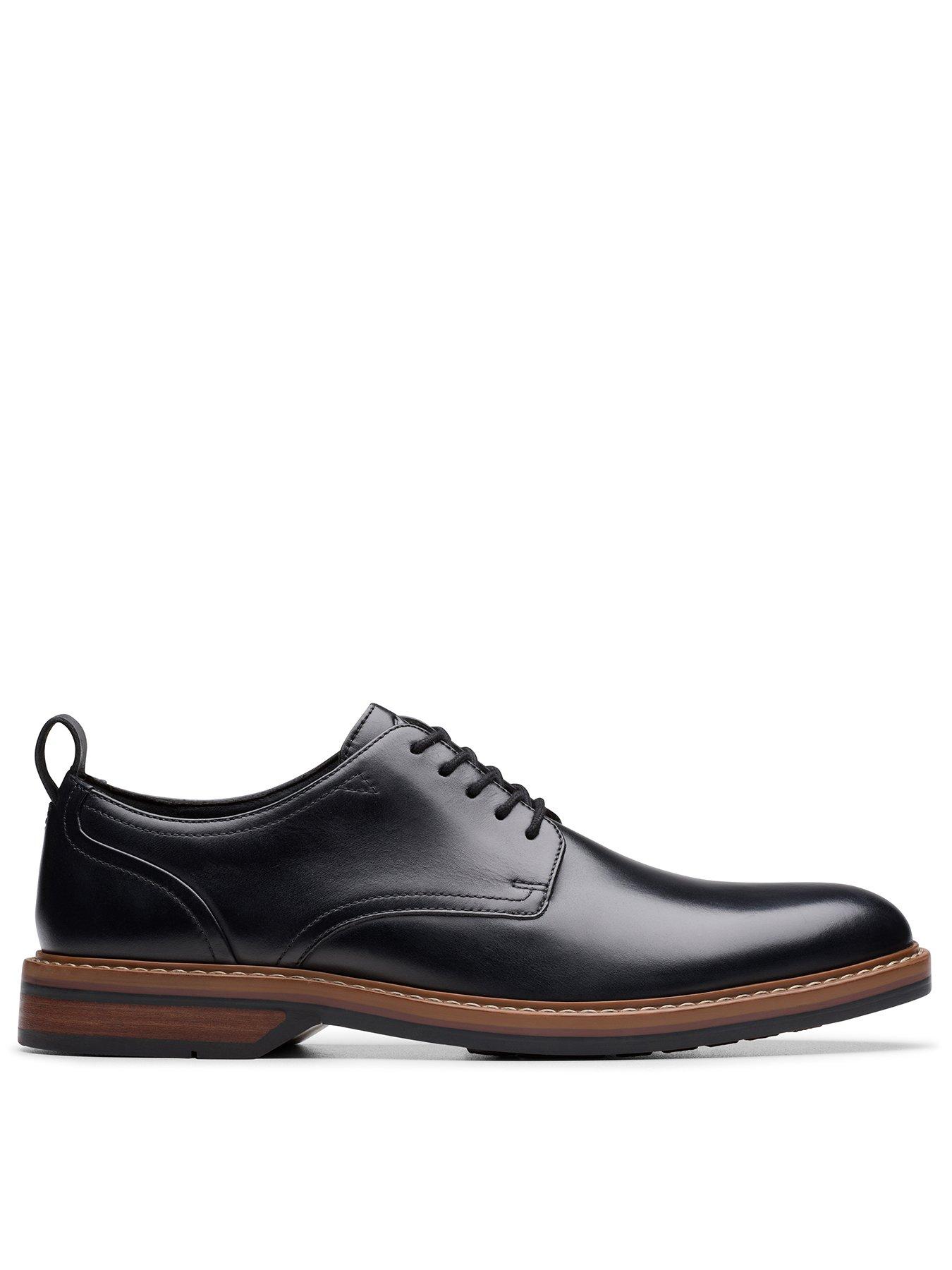 Image 1 of 6 of Clarks Aldwin Lace Up Derby Shoes- Black