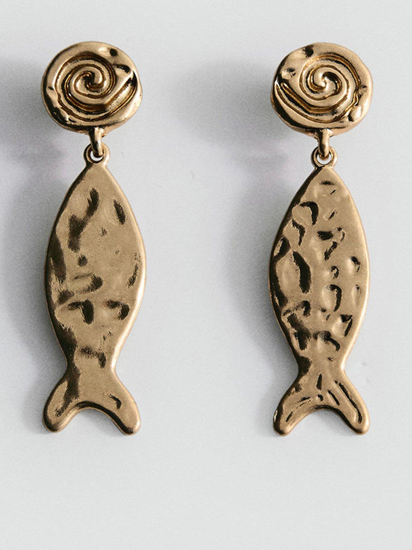 undefined Fish Earrings - Gold