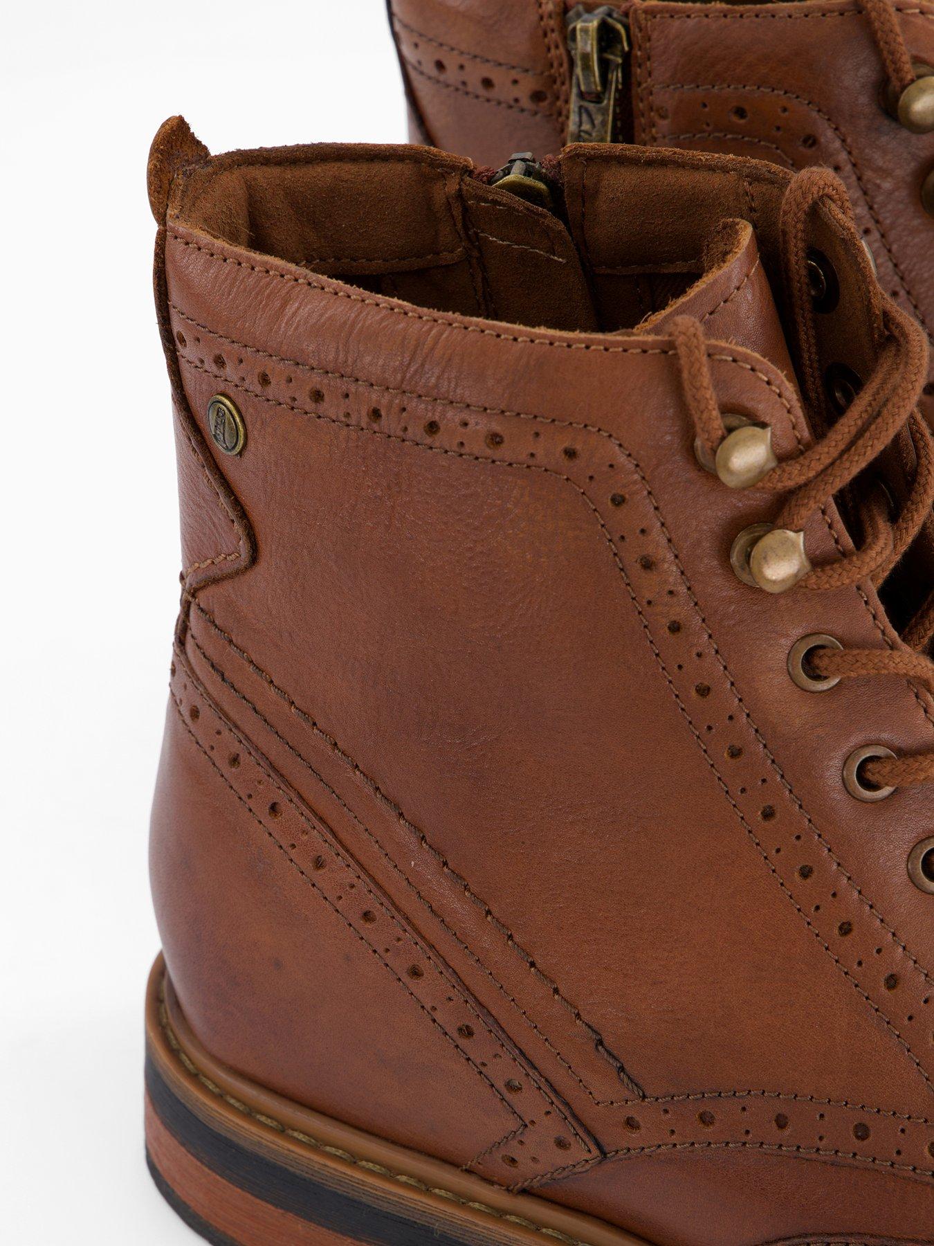  image of clarks-newford-lace-up-ankle-boots-brown