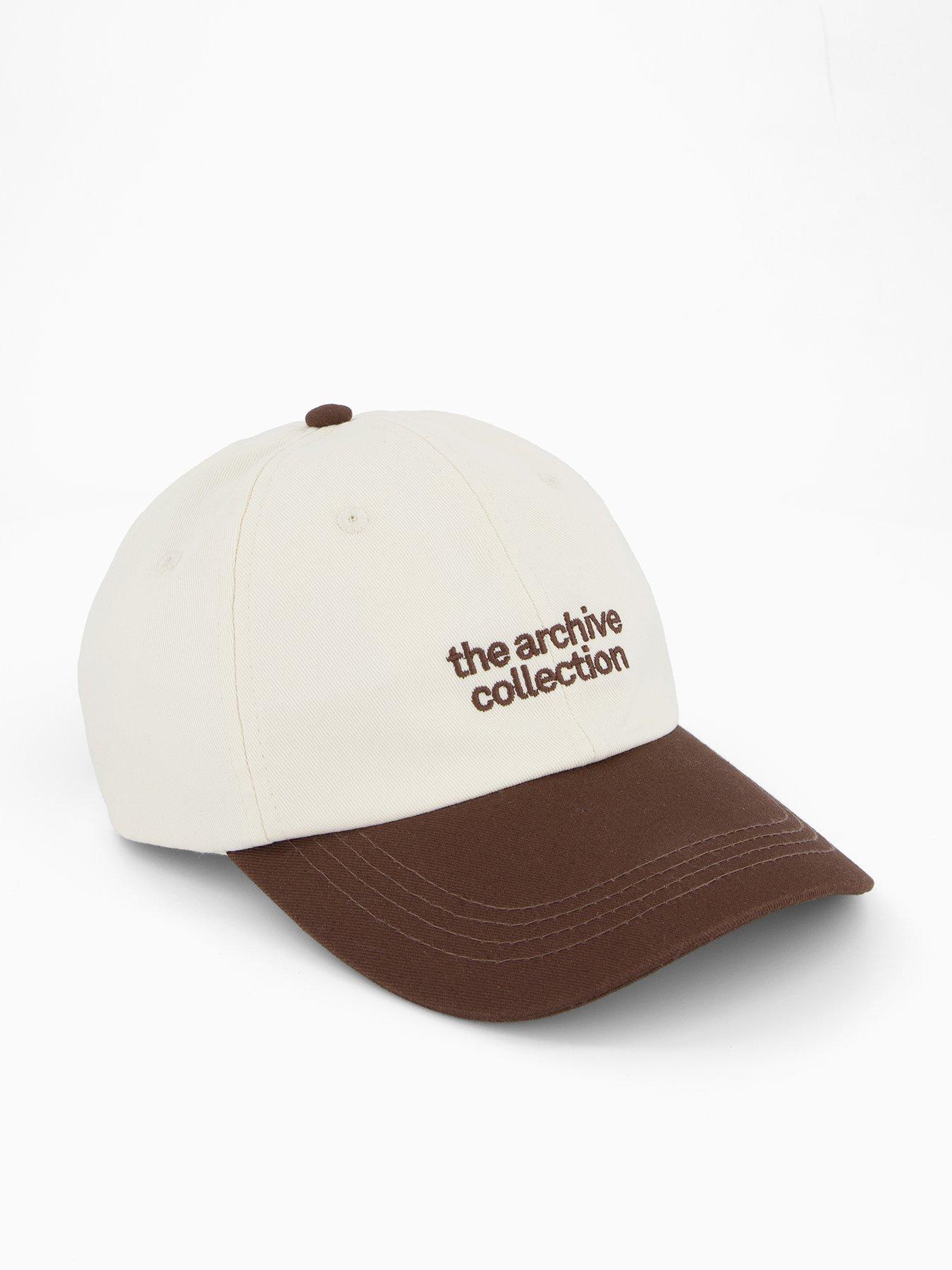 Image 1 of 4 of Mango Embroidered Message Cap - Brown