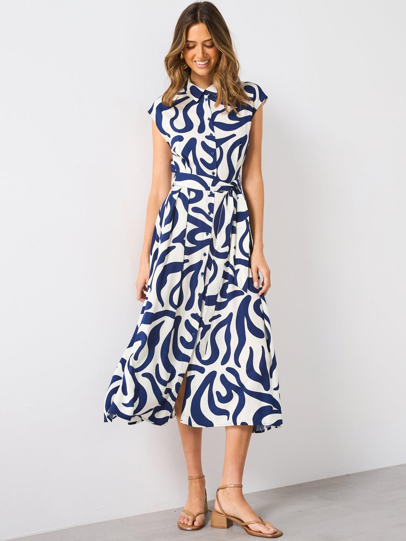 mango blue shirt dress MANGO Women's Striped Shirt Dress