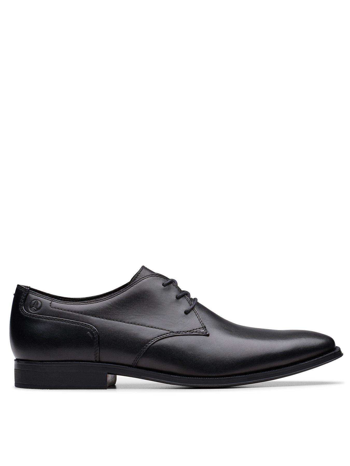 Clarks Paulton Lace Up Oxford Shoes- Black