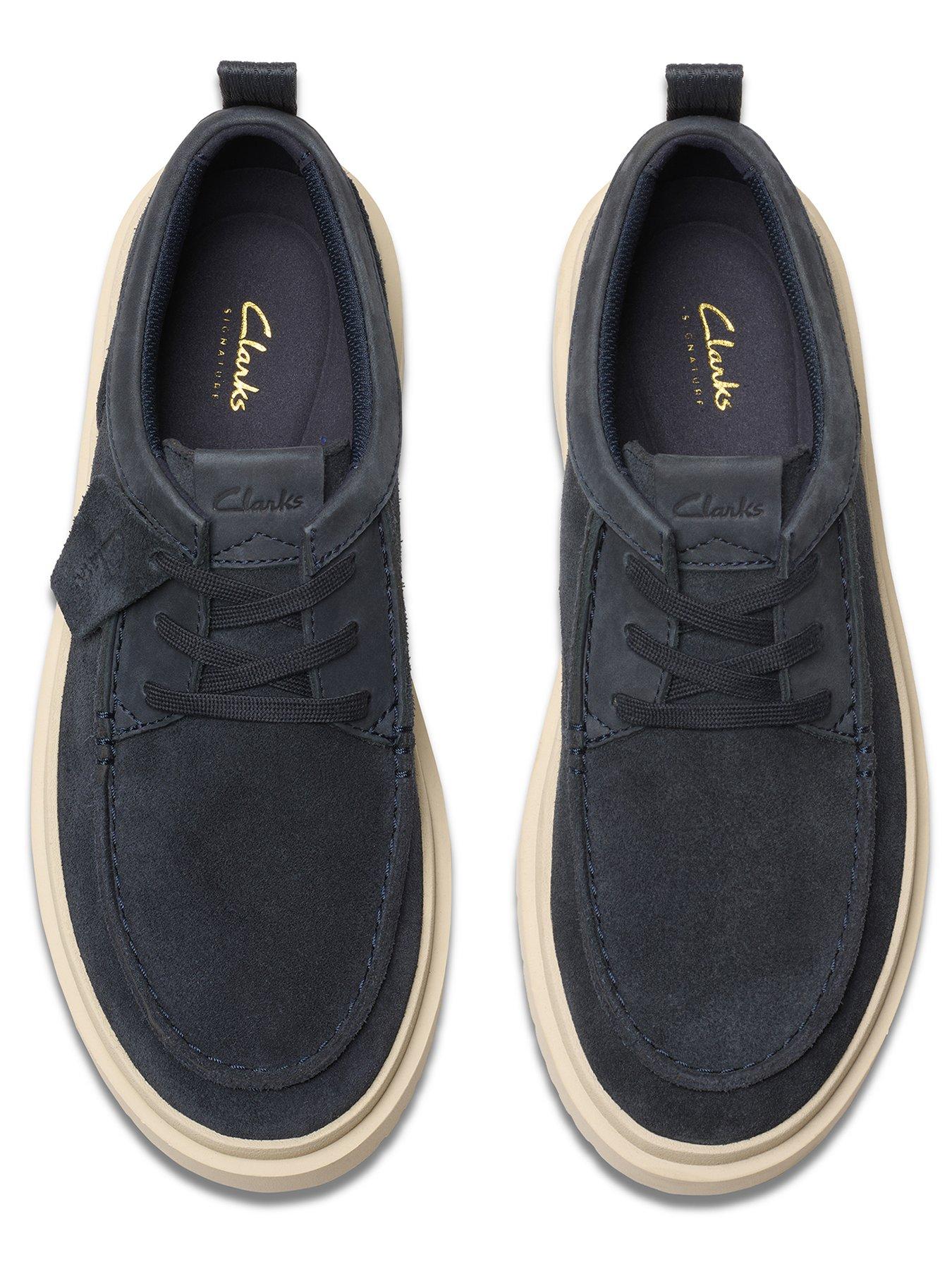 Image 4 of 7 of Clarks Polden Moc Casual Lace Up Shoes - Navy