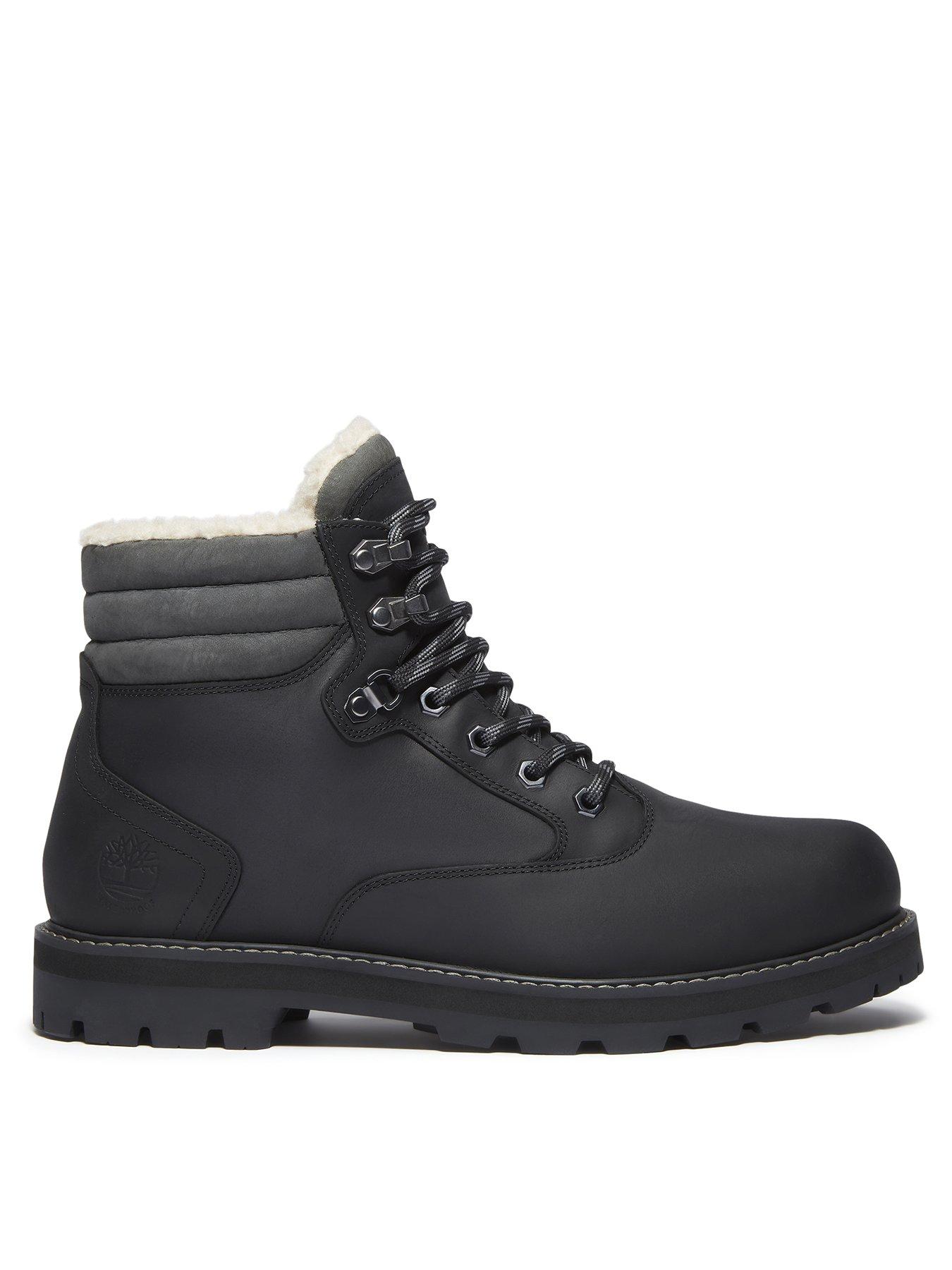 image of timberland-britton-road-lined-waterproof-lace-up-boots--black
