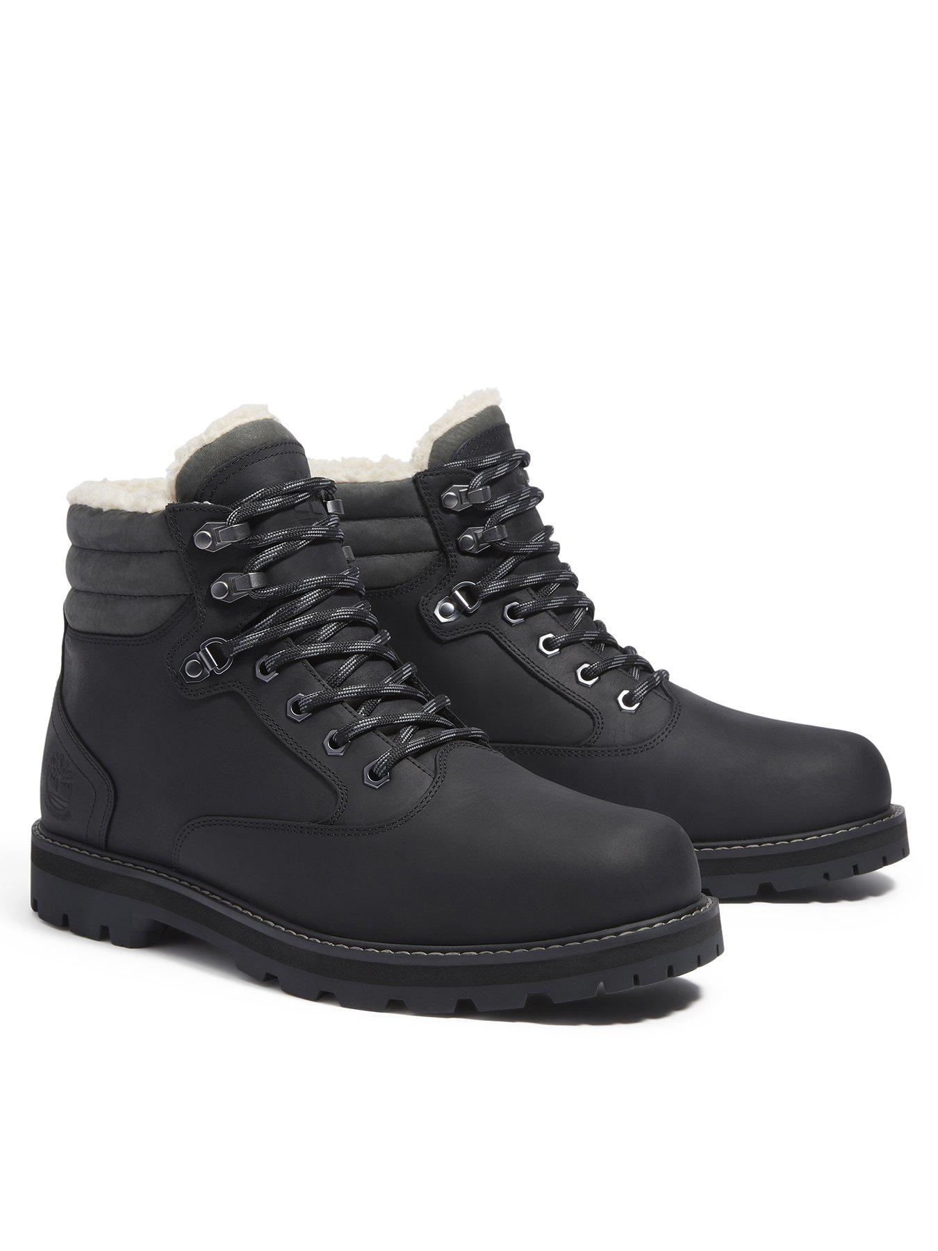  image of timberland-britton-road-lined-waterproof-lace-up-boots--black
