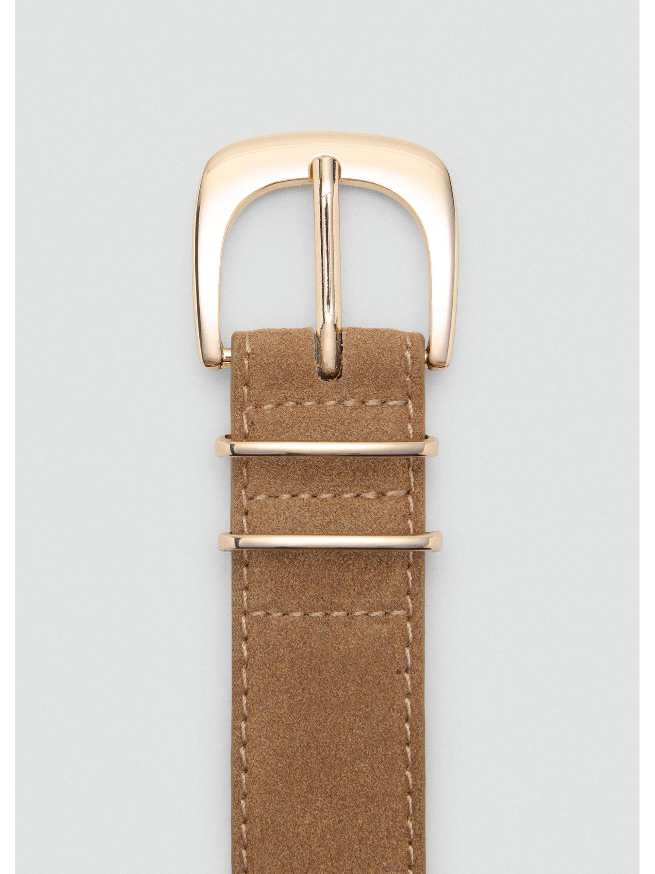  image of mango-suede-belt-beige