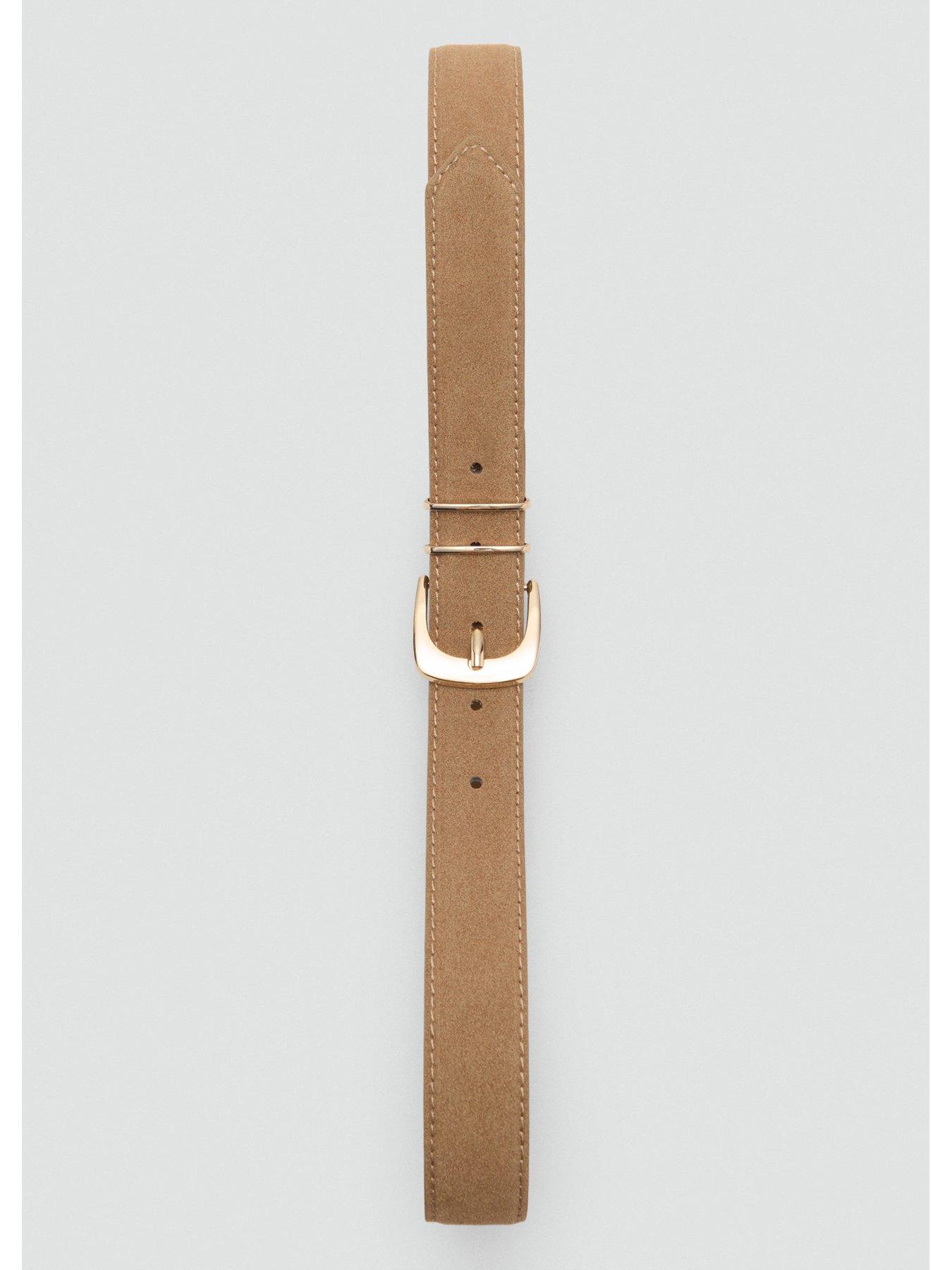  image of mango-suede-belt-beige