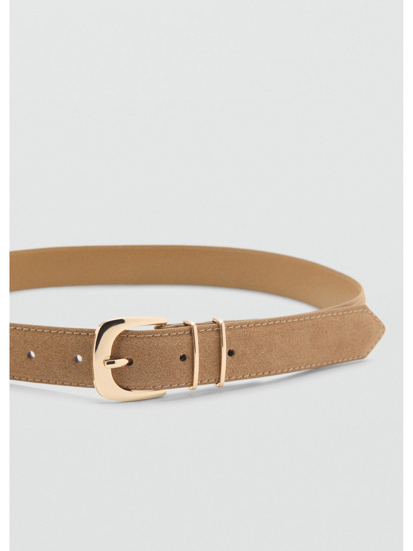  image of mango-suede-belt-beige