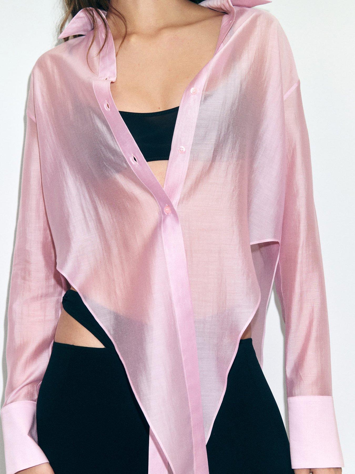 undefined Supriya Lele X Lyocell Shirt With Asymmetrical Cuts - Purple