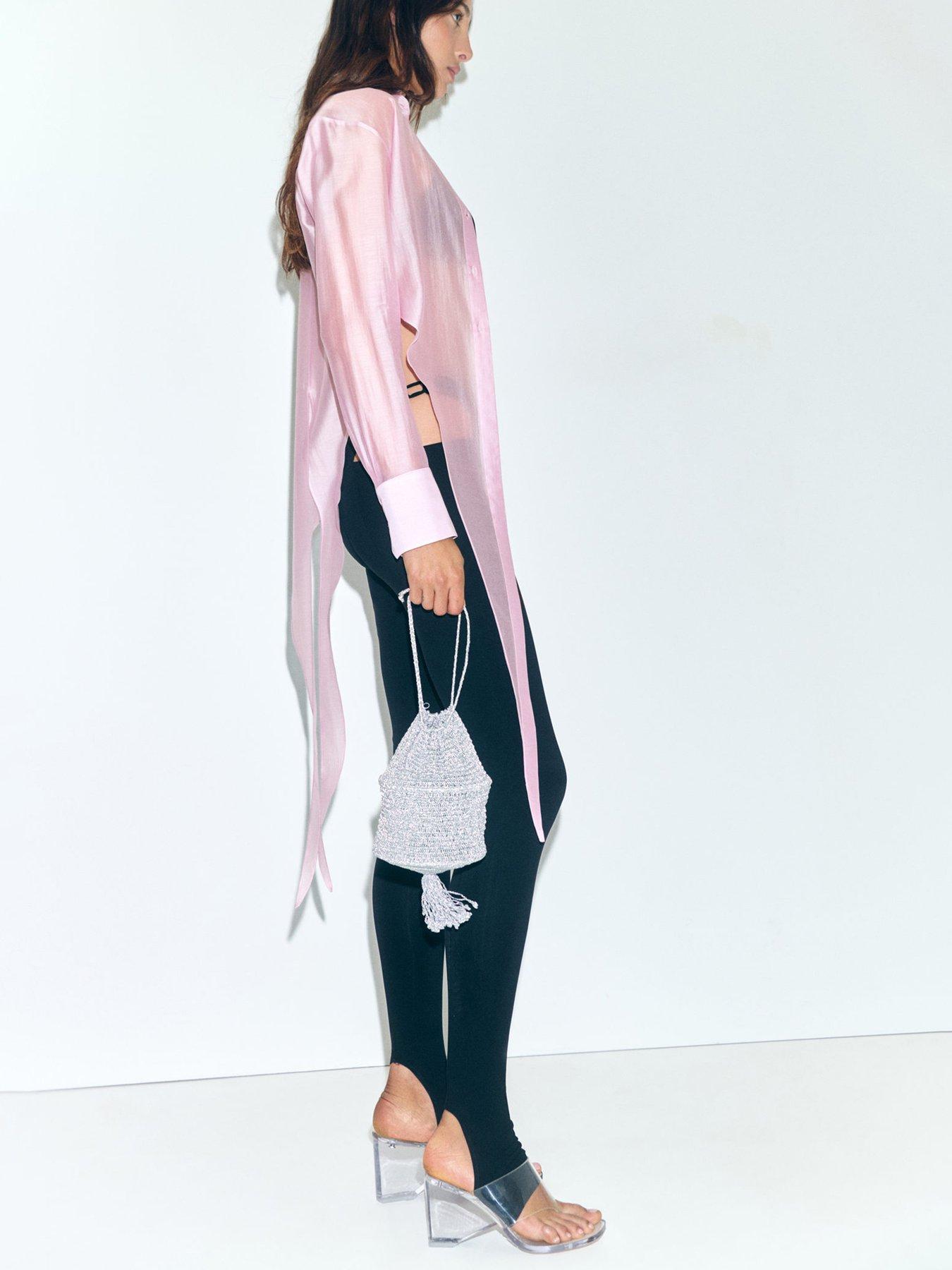 Image 4 of 6 of Mango Supriya Lele X Lyocell Shirt With Asymmetrical Cuts - Purple