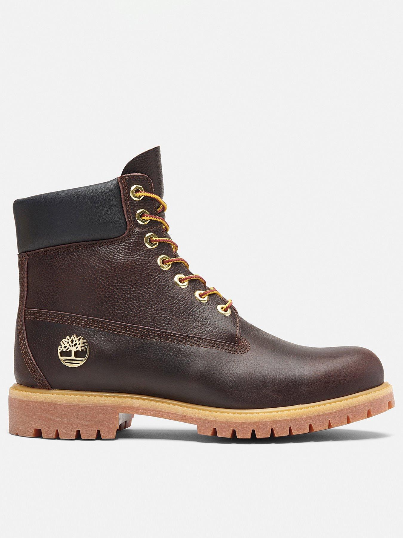 Timberland Premium 6Inch Waterproof Lace Up Boots- Dark Brown