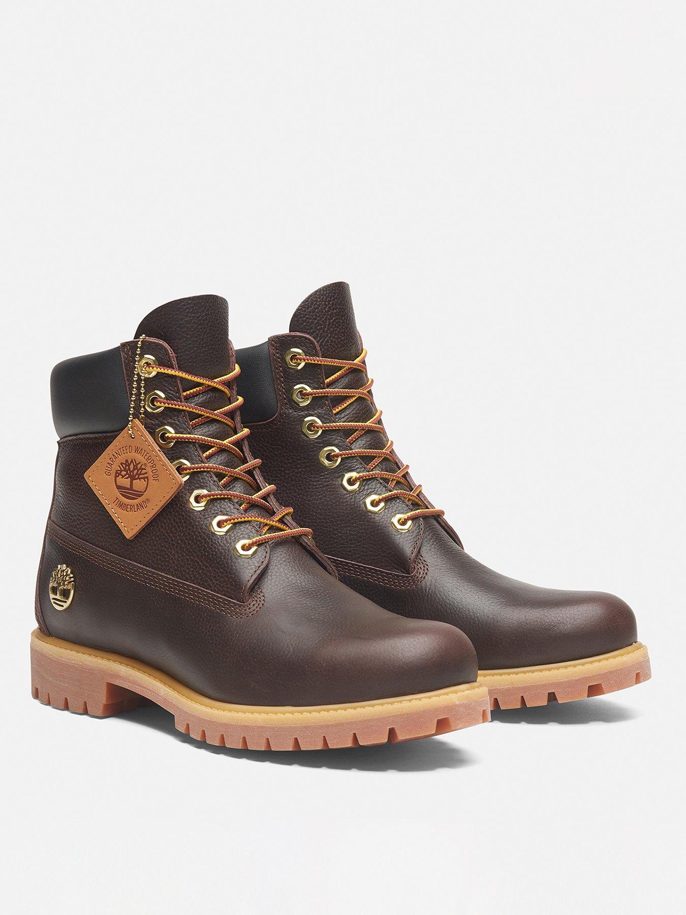 Image 2 of 7 of Timberland Premium 6Inch Waterproof Lace Up Boots- Dark Brown