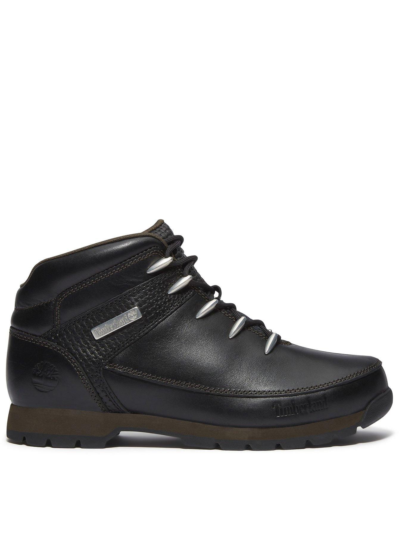 Timberland Euro Hiker Lace Up Boots - Black