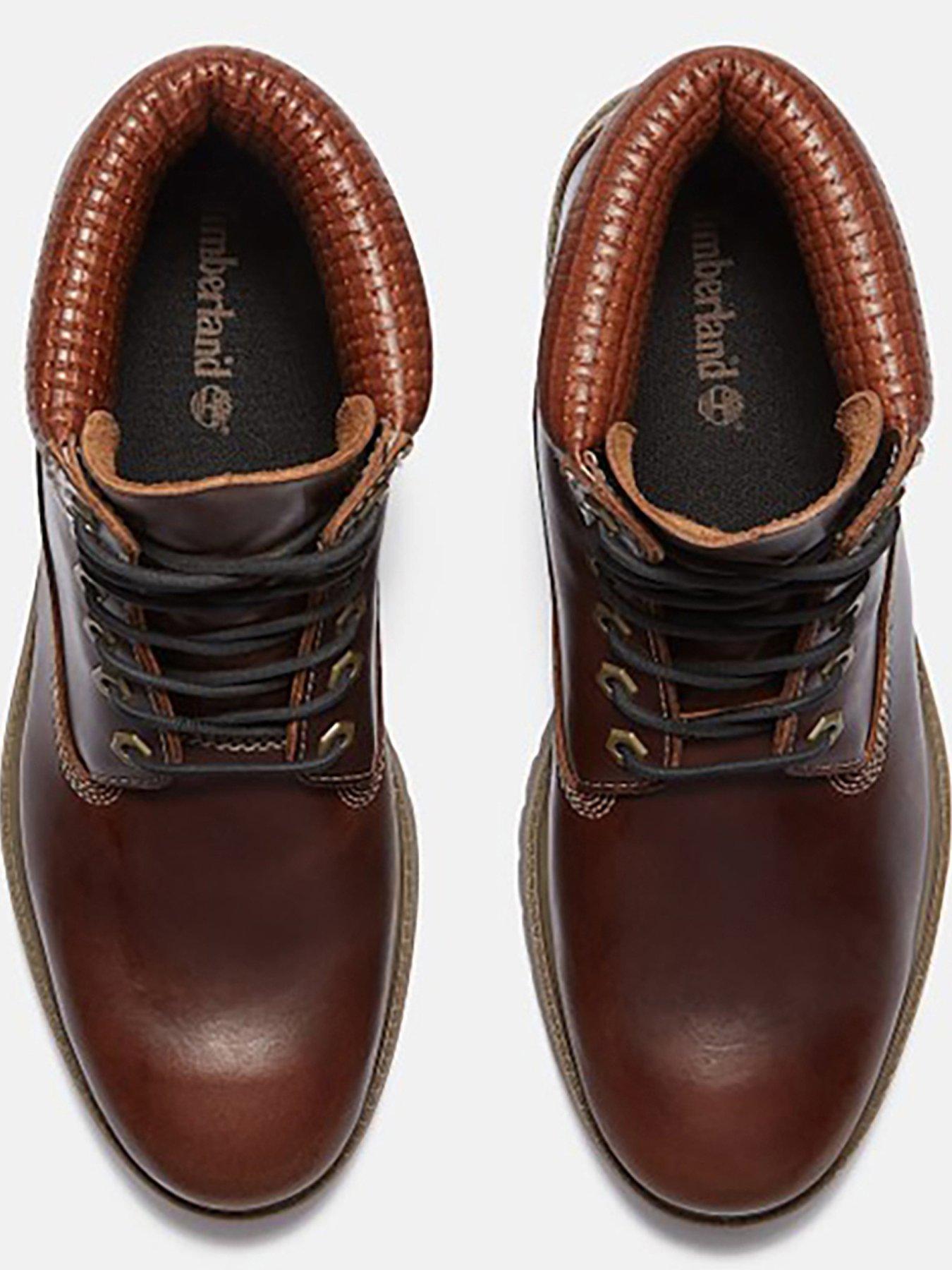  image of timberland-premium-6inch-waterproof-lace-up-boots--brown