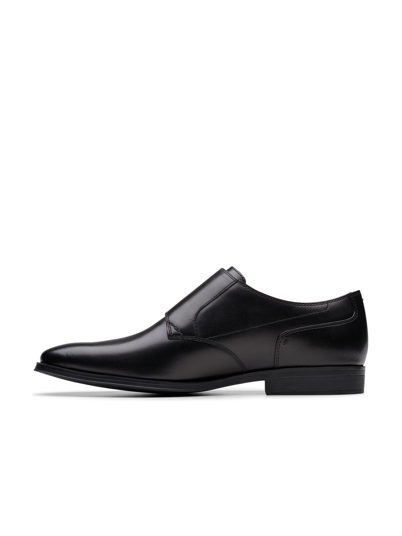  image of clarks-paulton-two-strap-monk-shoes--black