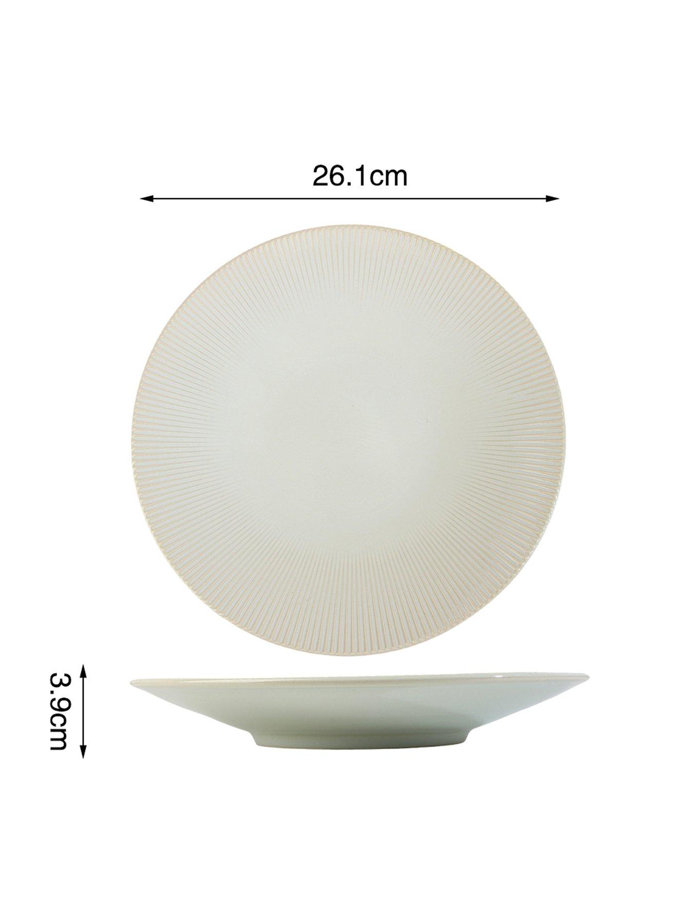 image of waterside-embossed-reactive-glaze-16-piece-dinner-set-cream