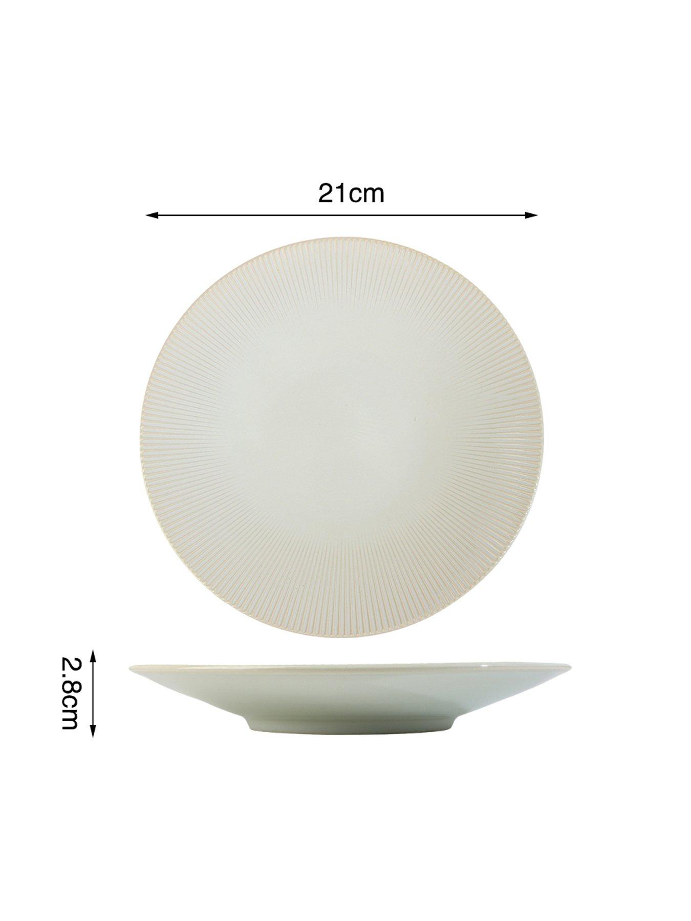  image of waterside-embossed-reactive-glaze-16-piece-dinner-set-cream