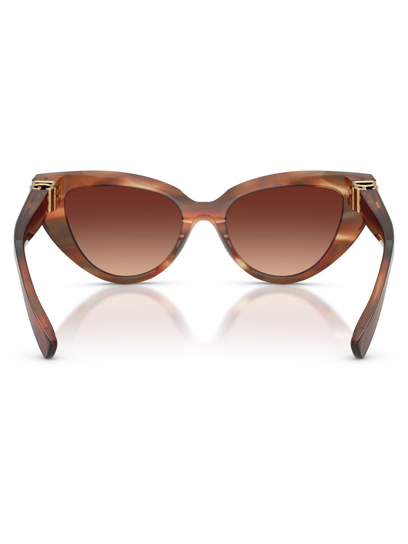  image of dolce-gabbana-cat-eye-sunglasses-brown