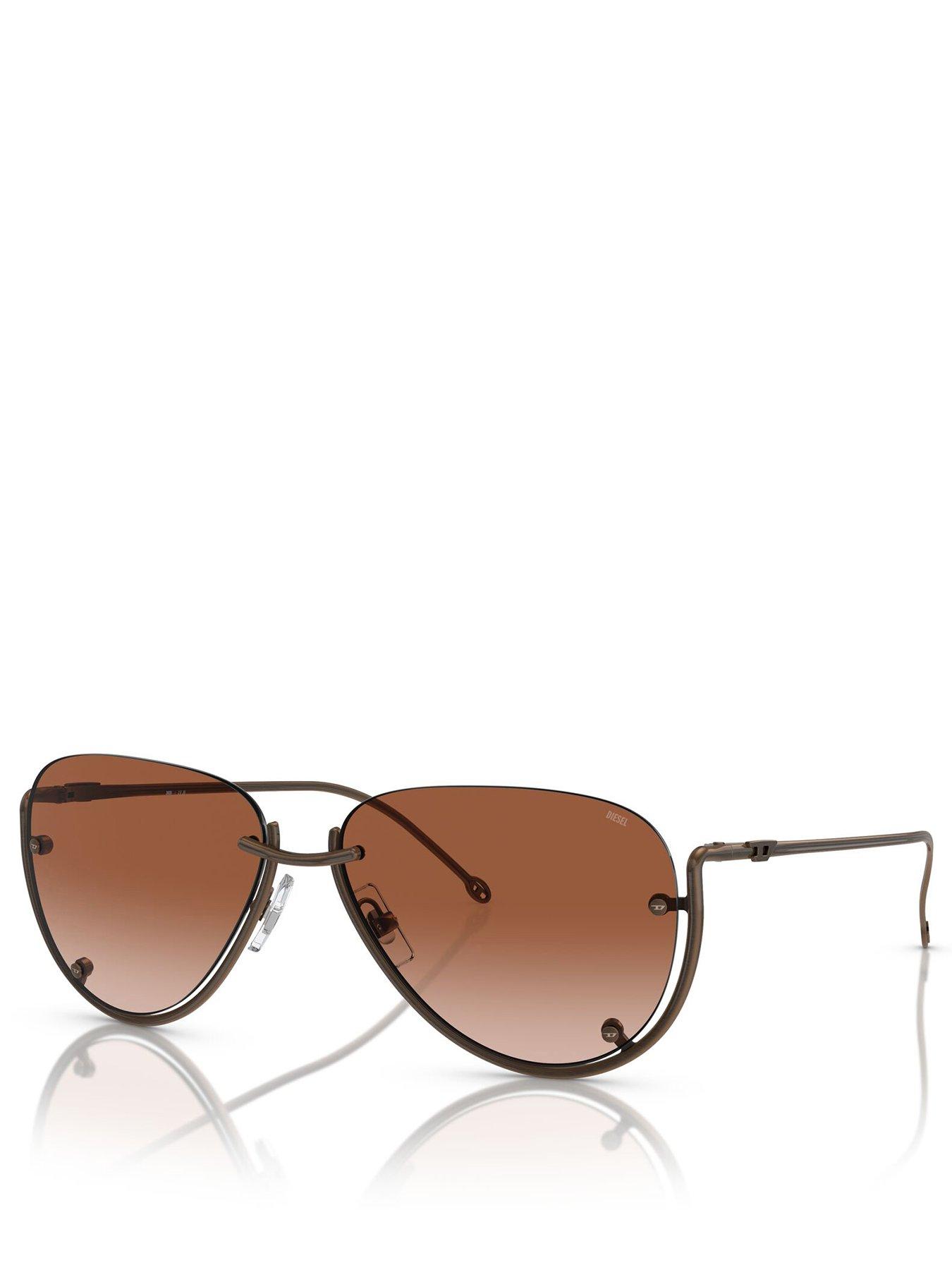 Image 1 of 4 of Diesel 0Dl1003 Pilot Sunglasses - Brown
