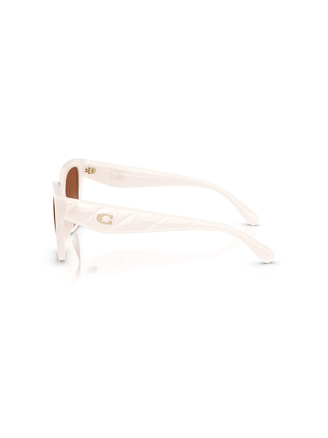 Image 2 of 4 of COACH 0Hc8418U Butterfly Sunglasses - White