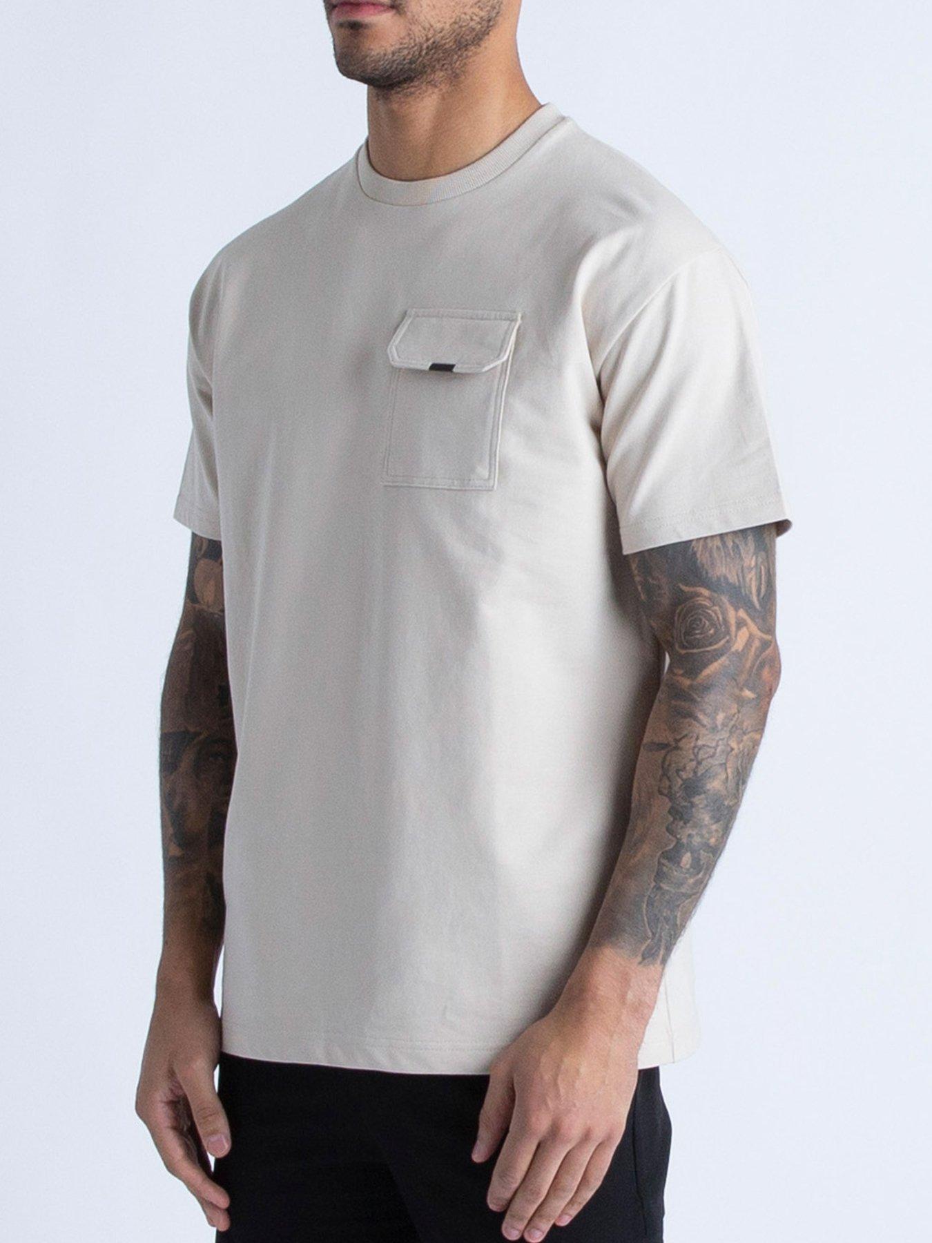  image of luke-1977-luke-1977-dragger-relaxed-fit-short-sleeve-t-shirt-beige