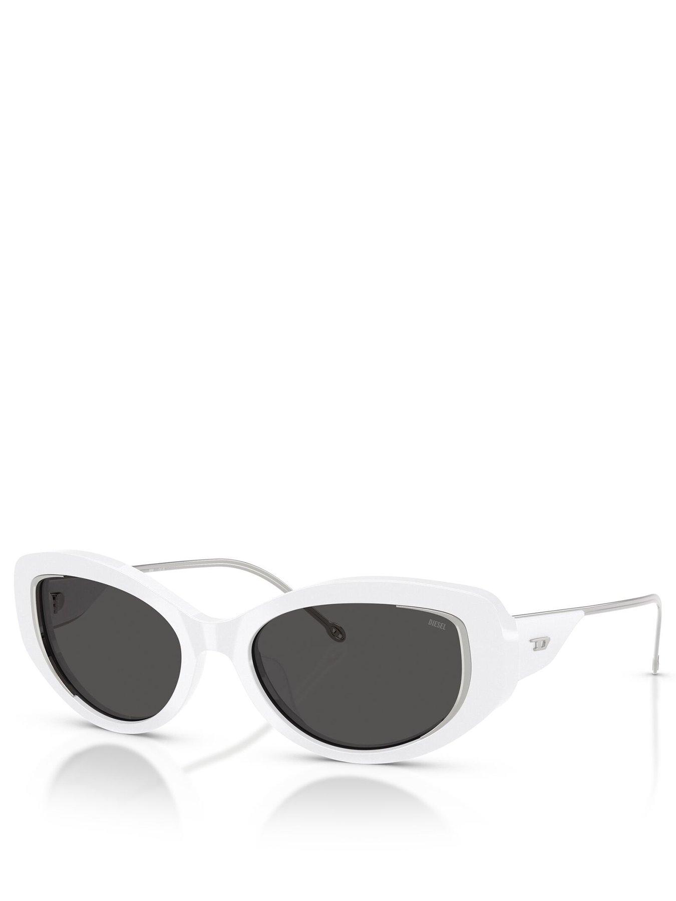 Image 1 of 4 of Diesel 0Dl2001Mu Oval Sunglasses - White