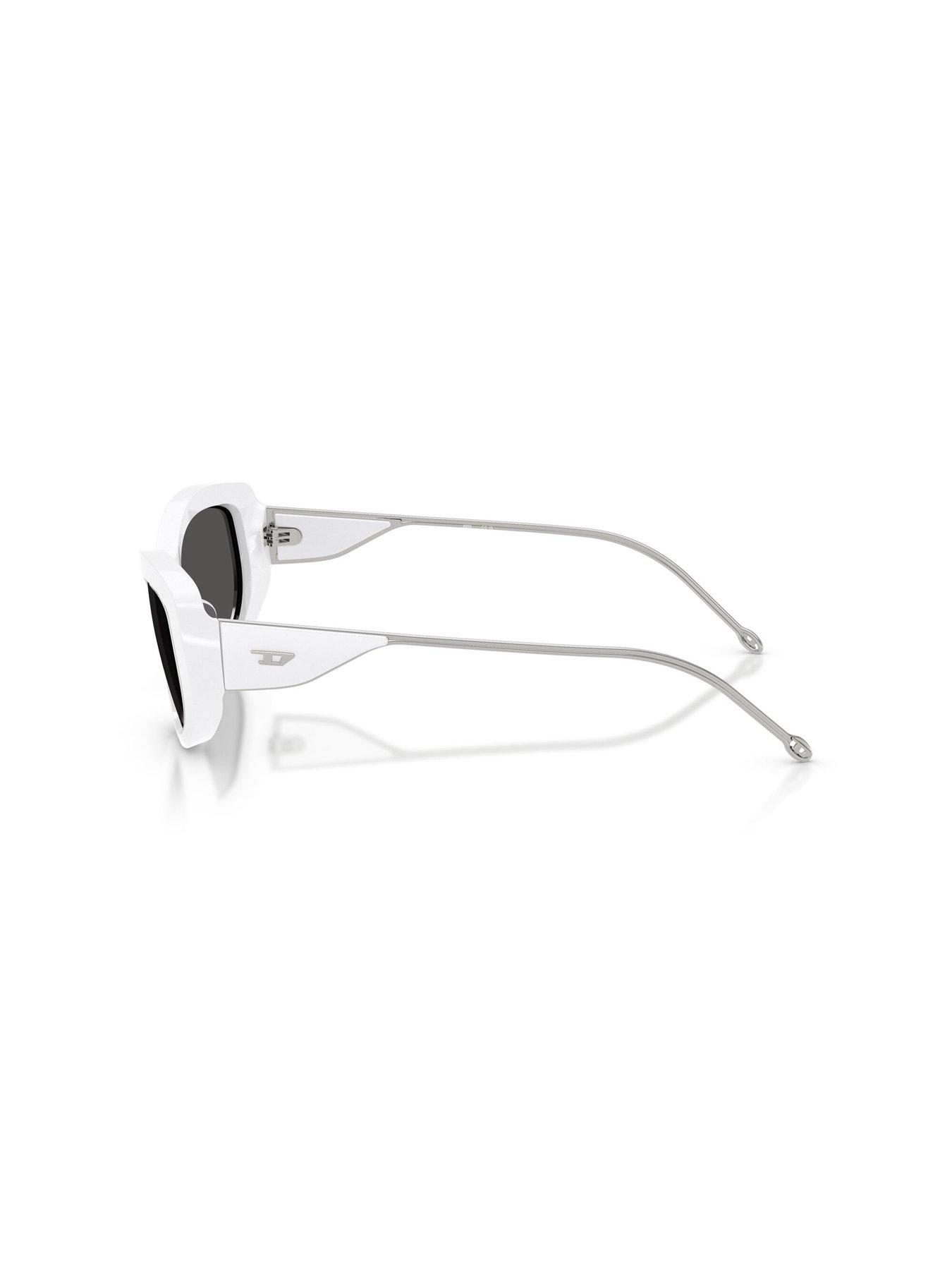 Image 2 of 4 of Diesel 0Dl2001Mu Oval Sunglasses - White
