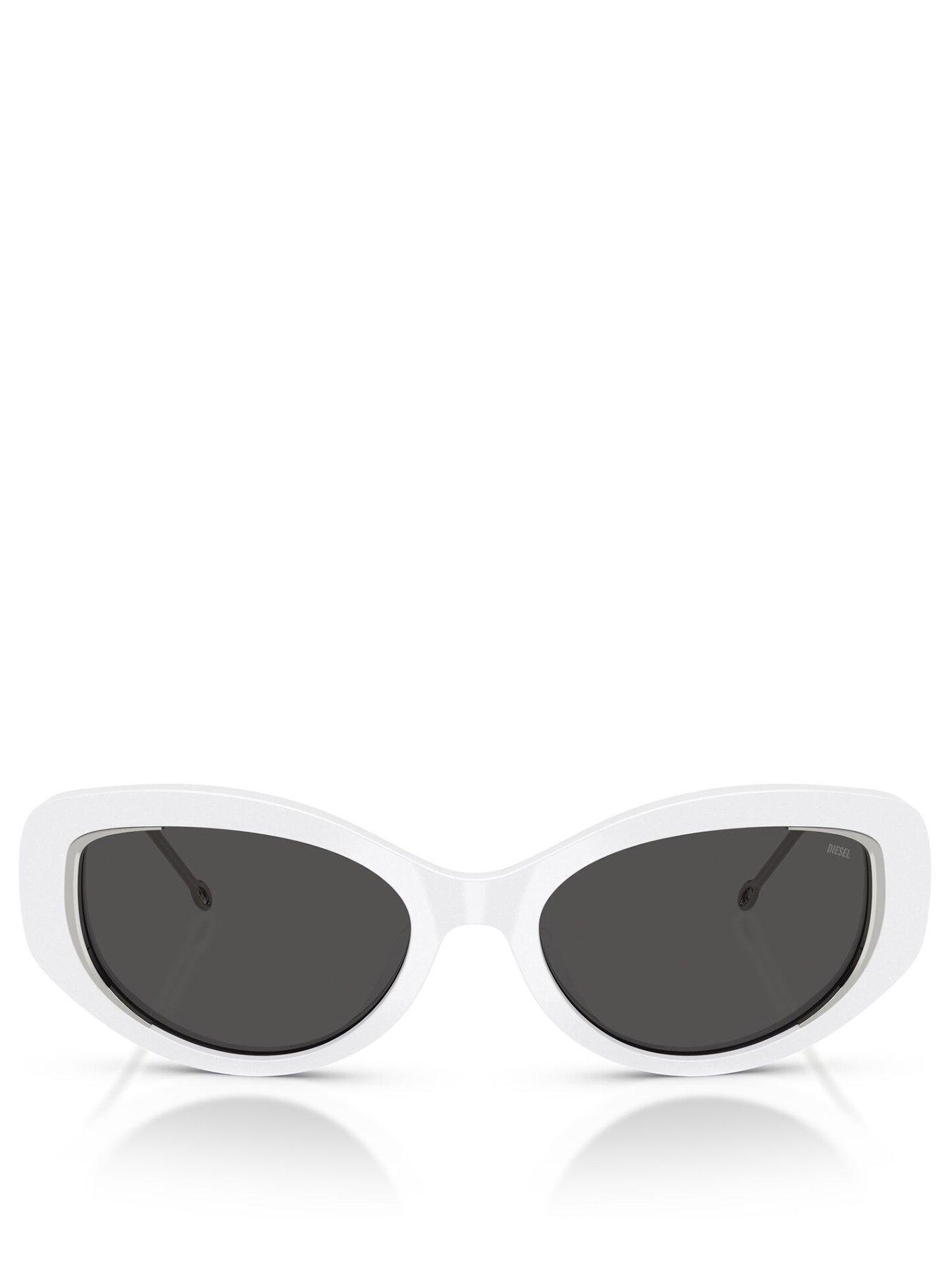 Image 3 of 4 of Diesel 0Dl2001Mu Oval Sunglasses - White