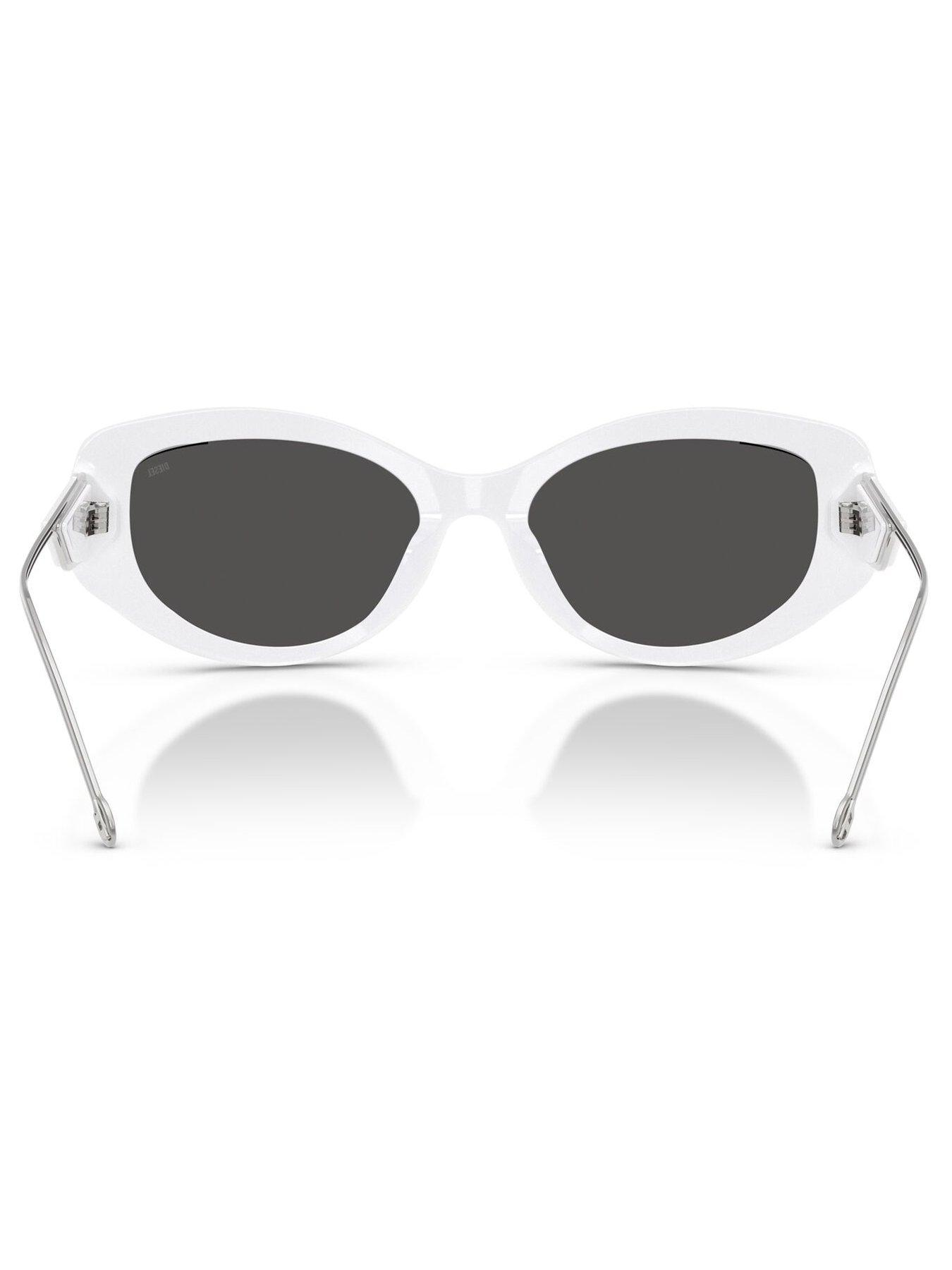 Image 4 of 4 of Diesel 0Dl2001Mu Oval Sunglasses - White