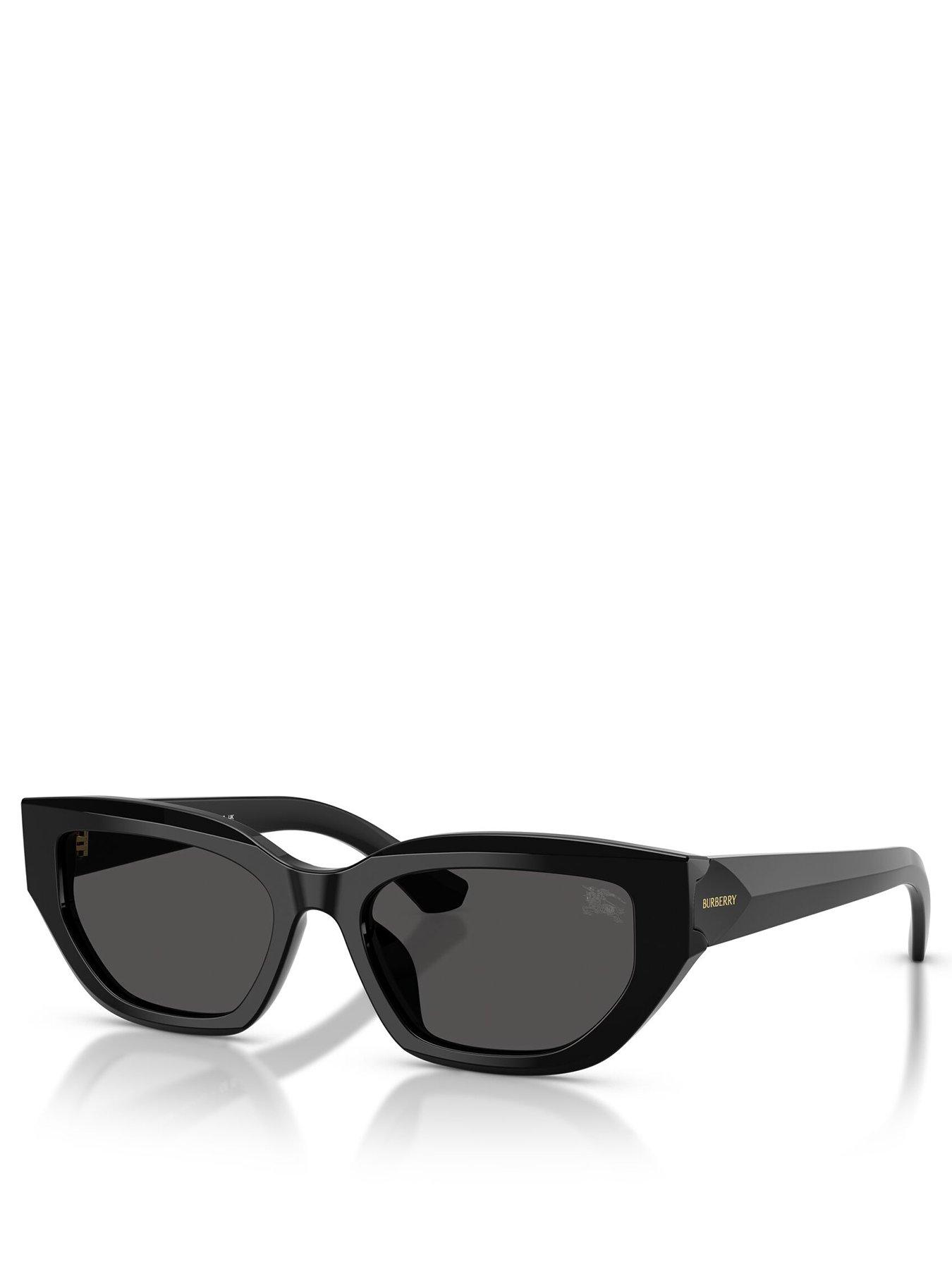 Image 1 of 4 of Burberry Irregular Sunglasses- Black
