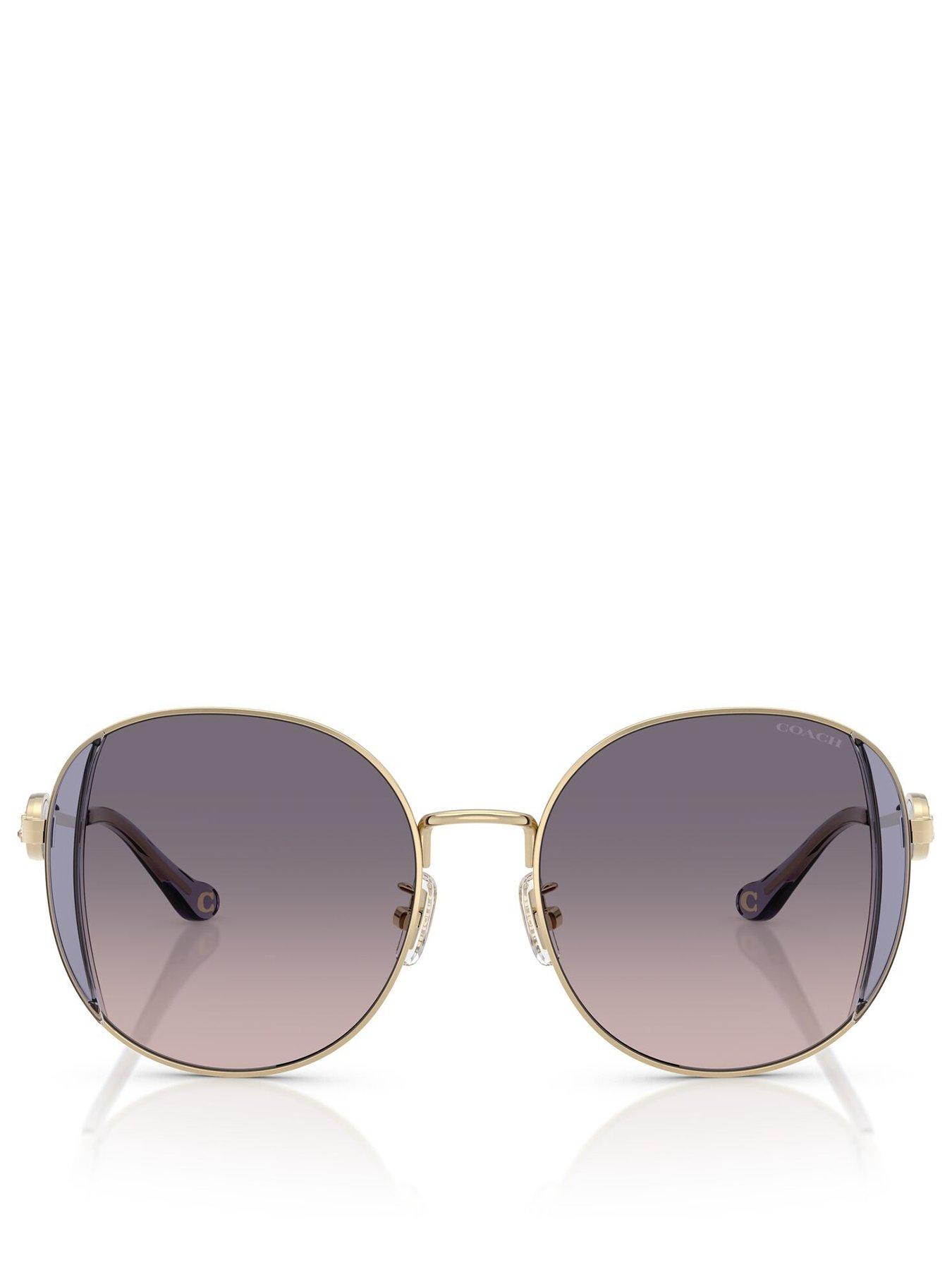 Image 3 of 4 of COACH Round Sunglasses - Gold