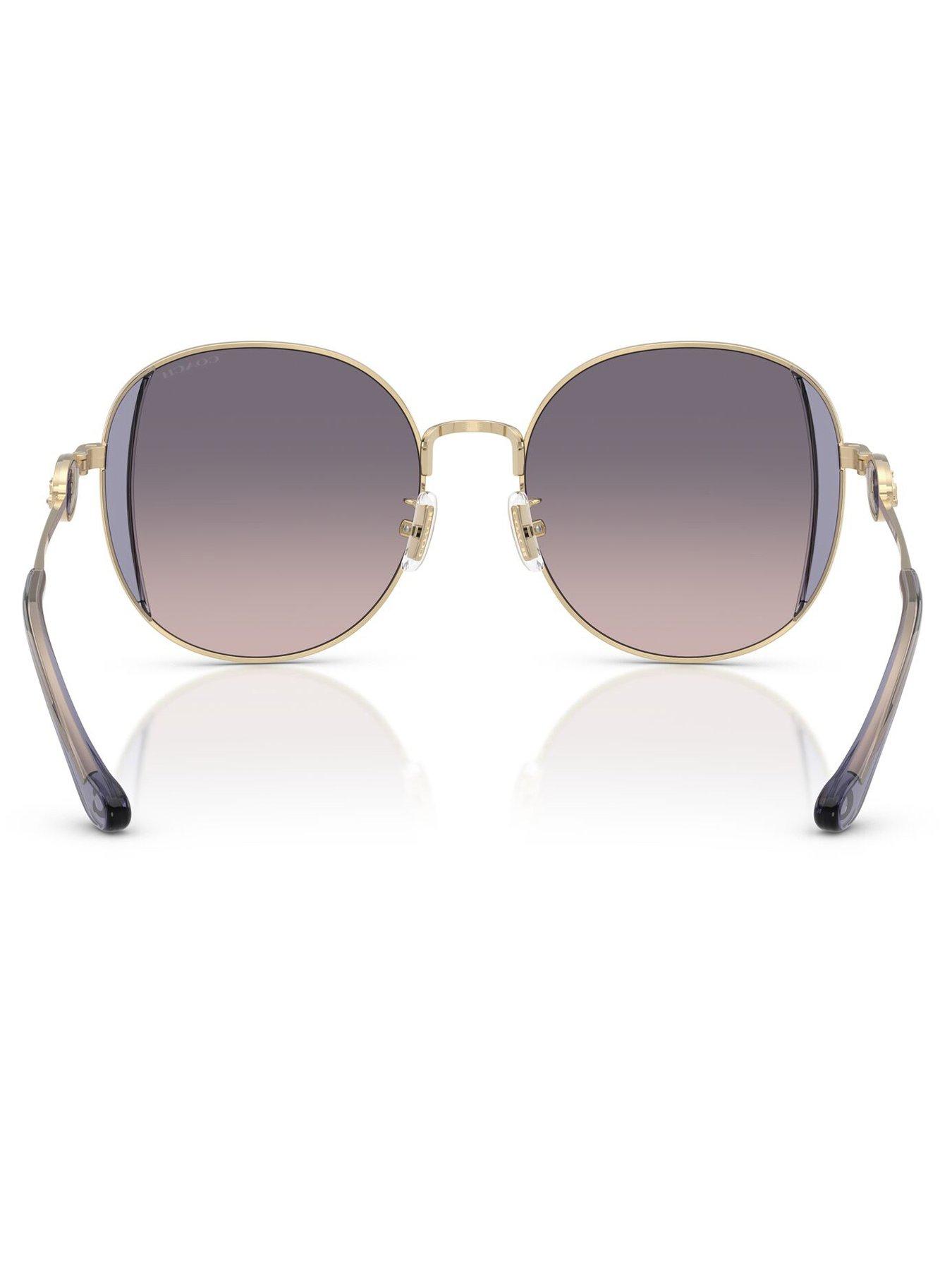 Image 4 of 4 of COACH Round Sunglasses - Gold