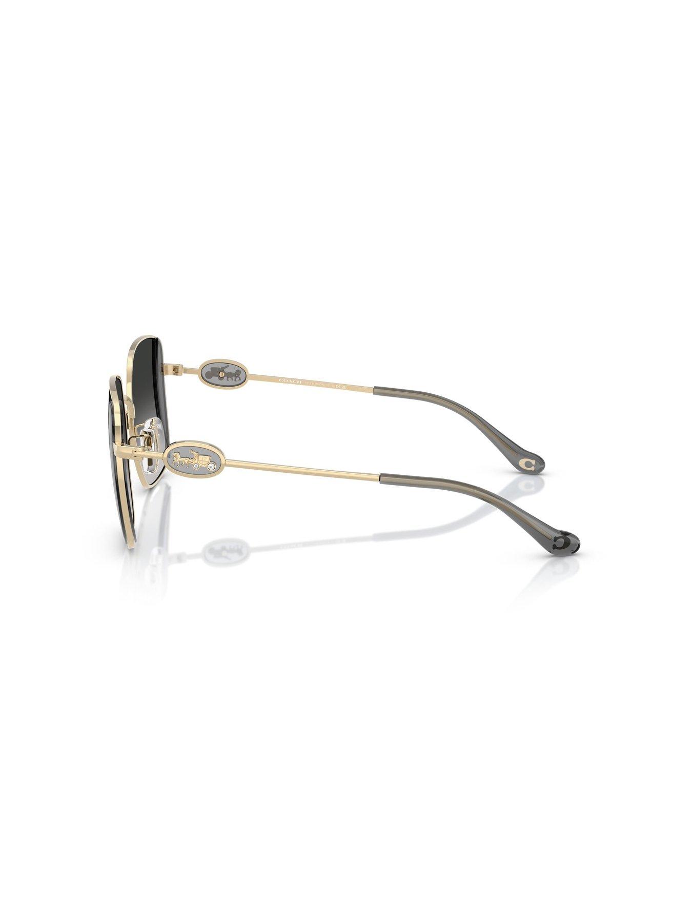  image of coach-square-sunglasses--gold-metal-frame