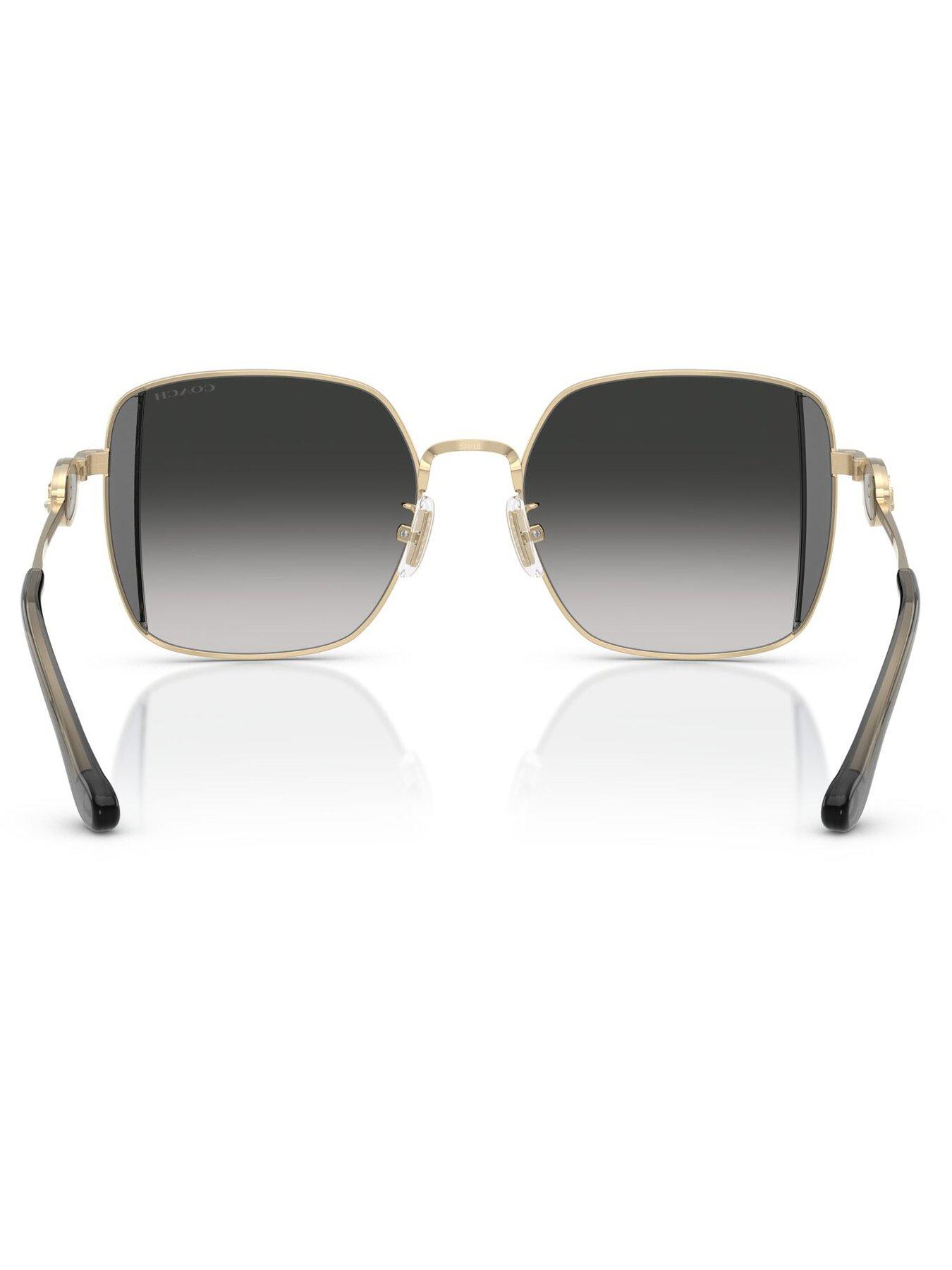  image of coach-square-sunglasses--gold-metal-frame
