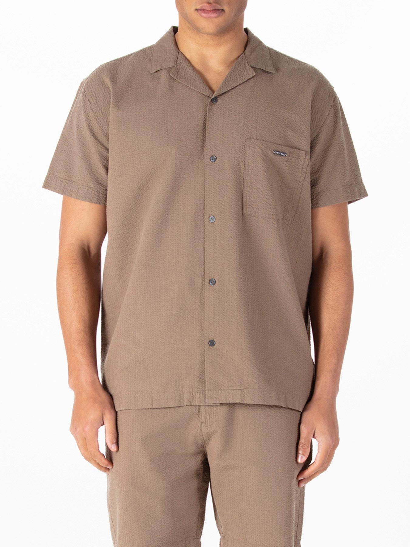 Luke 1977 Millook Short Sleeve Shirt - Dark Brown